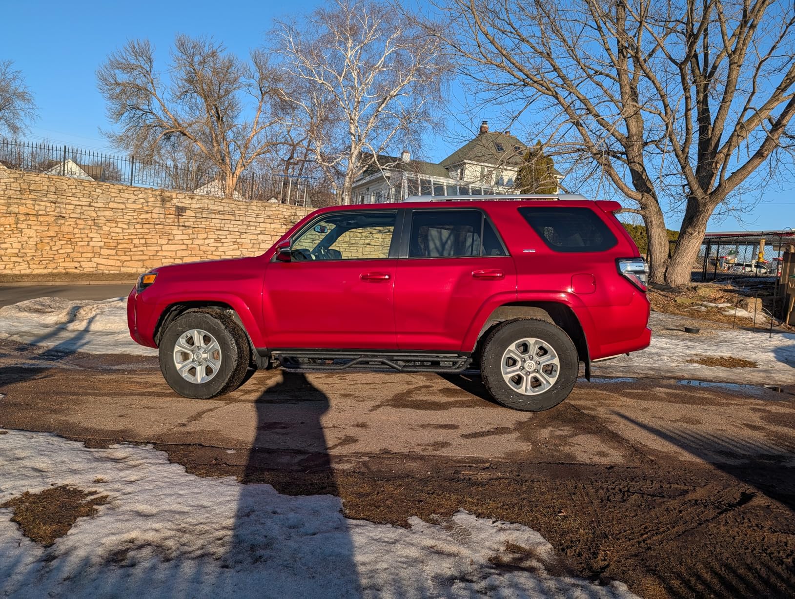 Running Boards Side Steps Compatible for 2010-2024 Toyota 4Runner Trail Edition, 2014-2024 Toyota 4-Runner SR5 / TRD Pro (Without Side Skirts), Two Stairs Design Bolt-on Side Steps Nerf Bar customer photo 2