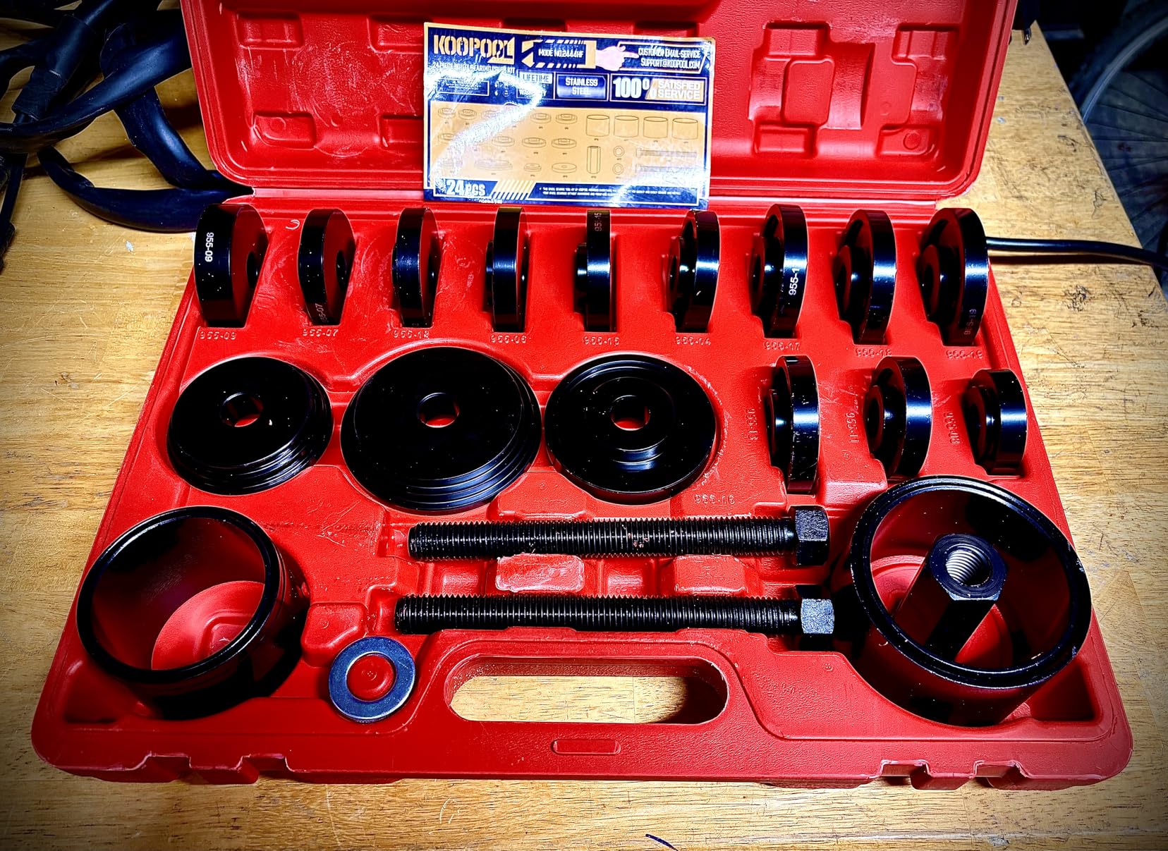 10-Pieces Wheel Bearing Press Kit: Includes Seal Driver, 9 Bearing Adapters, and Seal Installer for Efficient Bearing Installation, Universal Bearing Race and Seal Bushing Driver Install Set customer photo 1