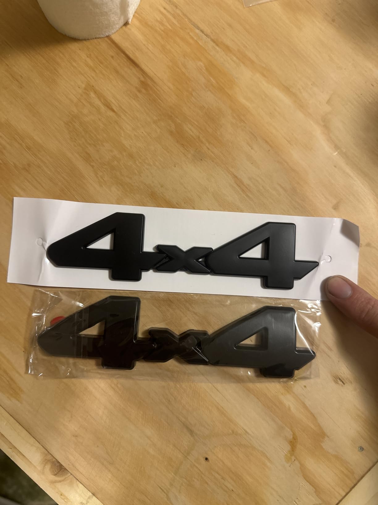 3D Full Coverage 4x4 Blackout Emblem Overlay Compatible with Toyota Tundra 2014-2021, Tacoma 2012-2021, 4Runner 2013-2020 4 x 4 Badge Cover Symbol Decal for All Pickup SUV Truck Models (Black) customer photo 1