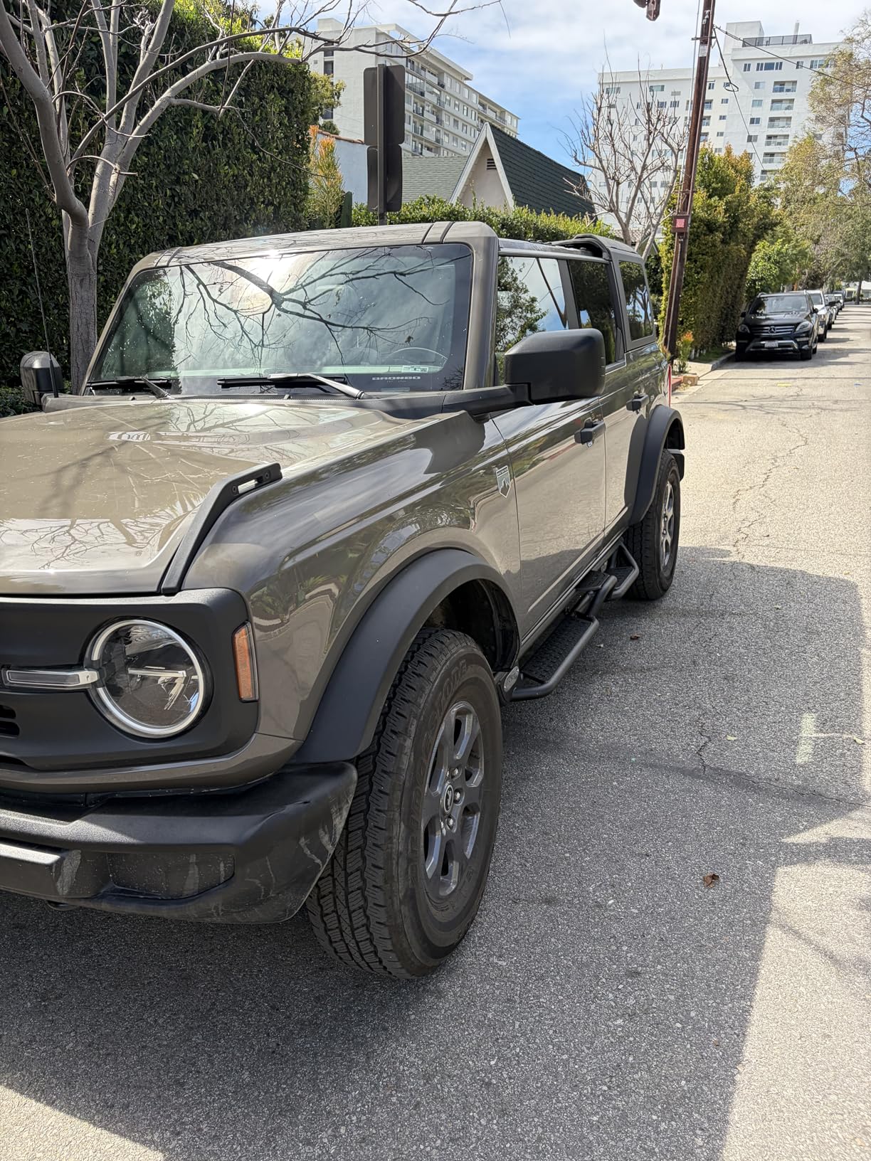 BINARY STAR Running Boards Compatible with Vehicle 2021-2026 Ford Bronco 4 Door SUV, 6 Inch Two-Stair Side Steps for Bronco, Bronco Step Bars, Carbon Steel Nerf Bars, Truck Running Boards & Steps. customer photo 1