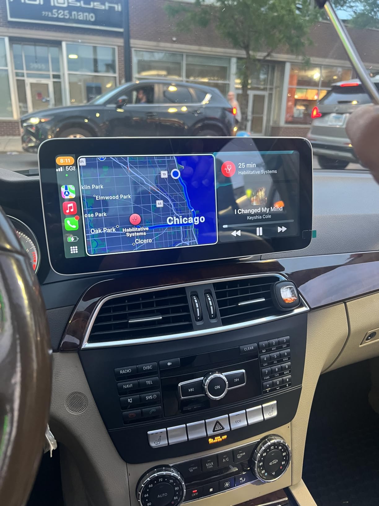 12.3 Inch Linux Car Touch Display Screen for Mercedes Benz 2016-2019 C A CLA GLA GLC Class W205 W176 C117 X156 X253 NTG5.0, Support iOS 26 CarPlay Android Auto Calls Using OEM Bluetooth customer photo 1