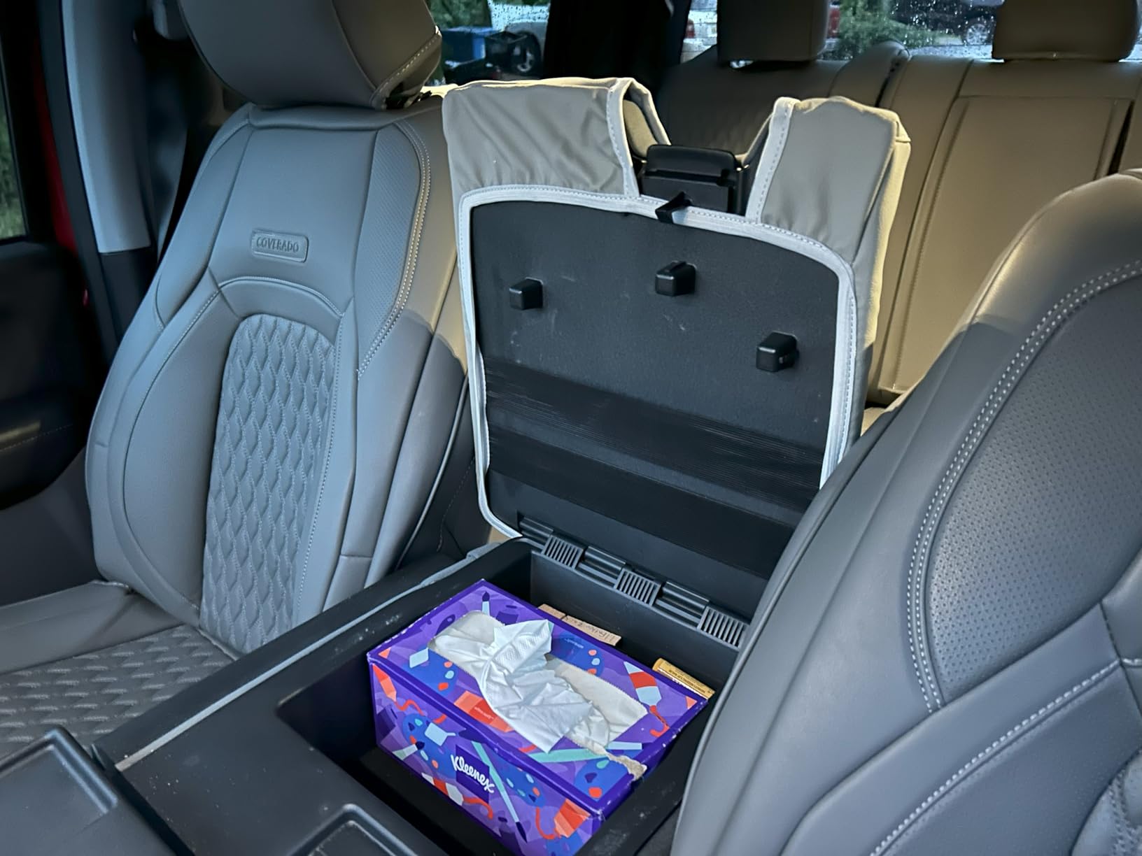 Center Console Cover for Ford F150 2015-2020, Armrest Cover for F250 F350 F450 2017-2022, Expedition 2018-2024, PU Leather Car Truck Interior Accessories Middle Console Cover, Bucket Seat customer photo 2