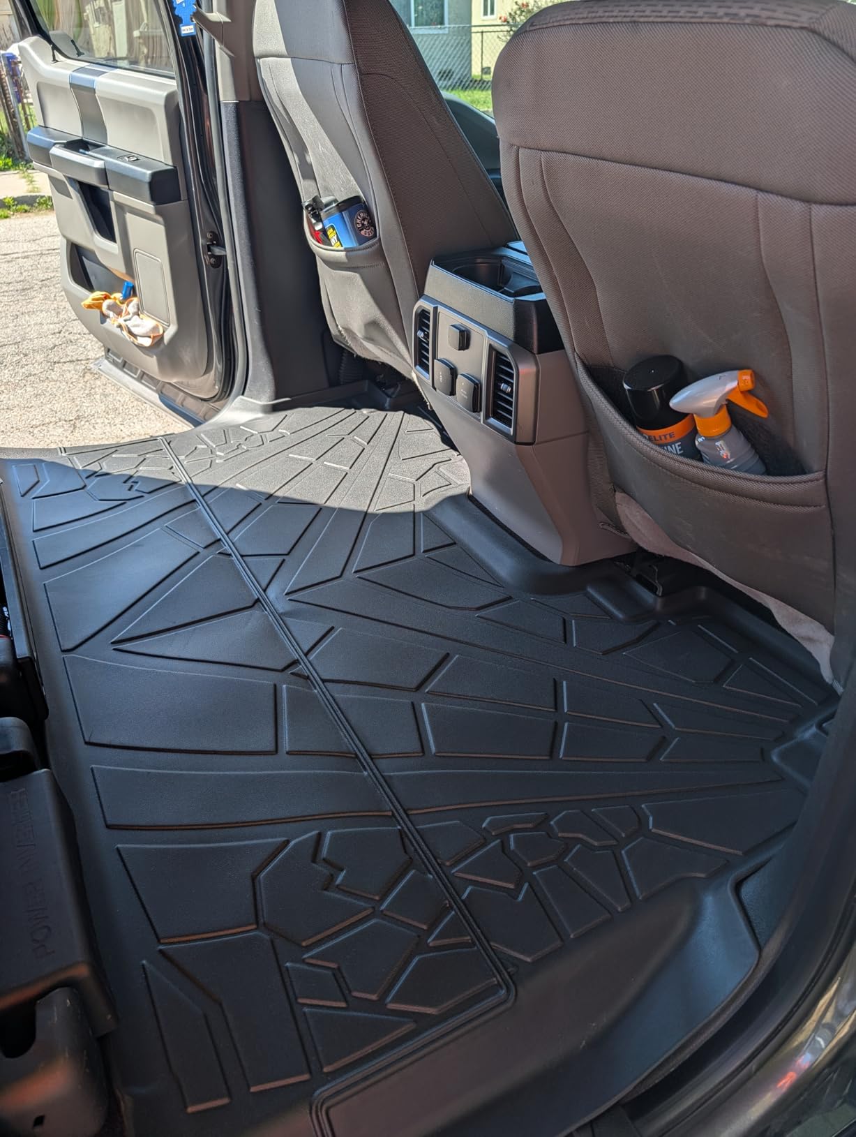 KARPAL Floor Mats for 2015-2025 2026 Ford F-150 SuperCrew (Includes 2022-2026 Lightning), Custom Fit TPE All Weather Ford F150 Accessories 1st & 2nd Row Floor Liner customer photo 1