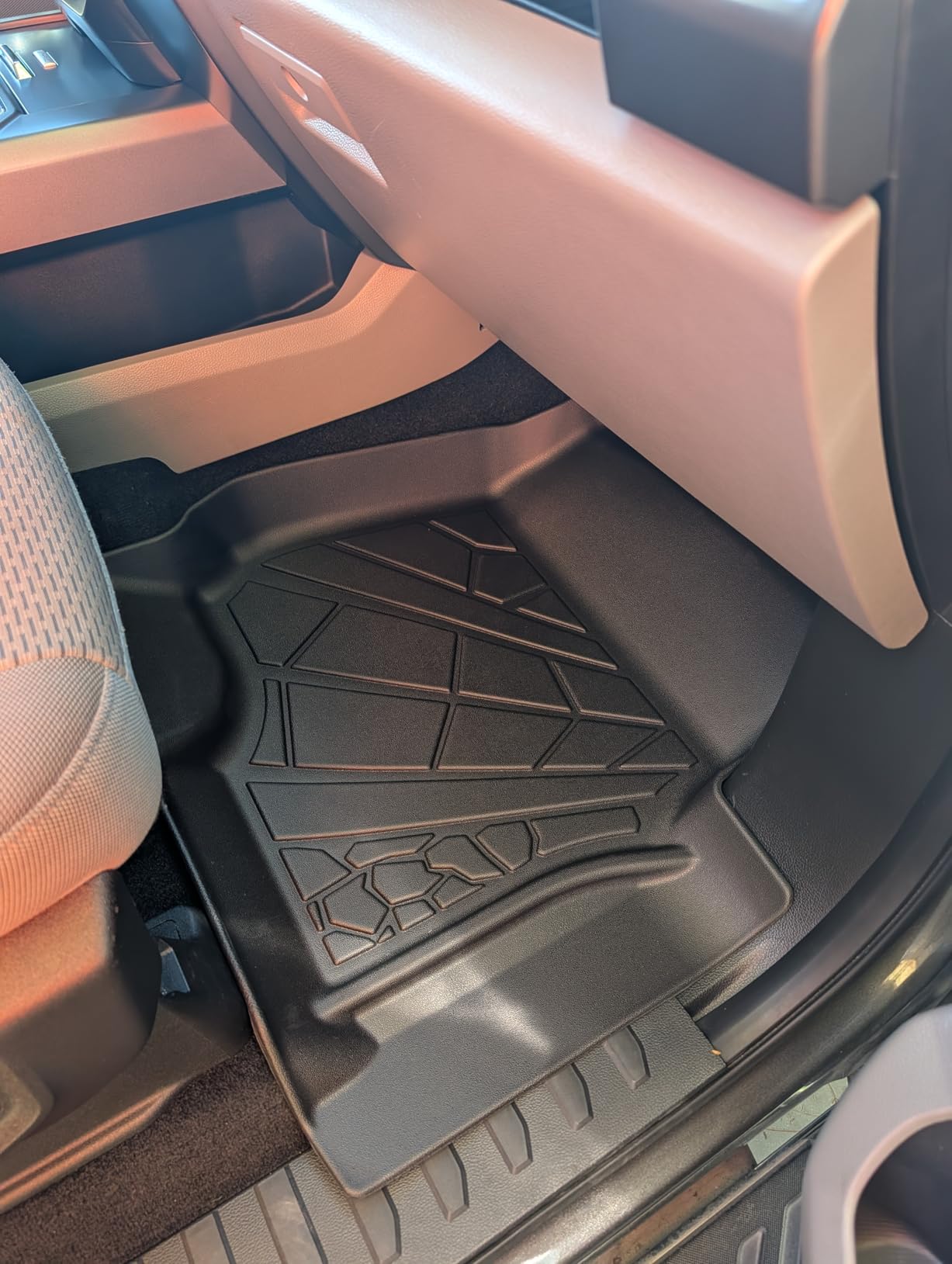 KARPAL Floor Mats for 2015-2025 2026 Ford F-150 SuperCrew (Includes 2022-2026 Lightning), Custom Fit TPE All Weather Ford F150 Accessories 1st & 2nd Row Floor Liner customer photo 2