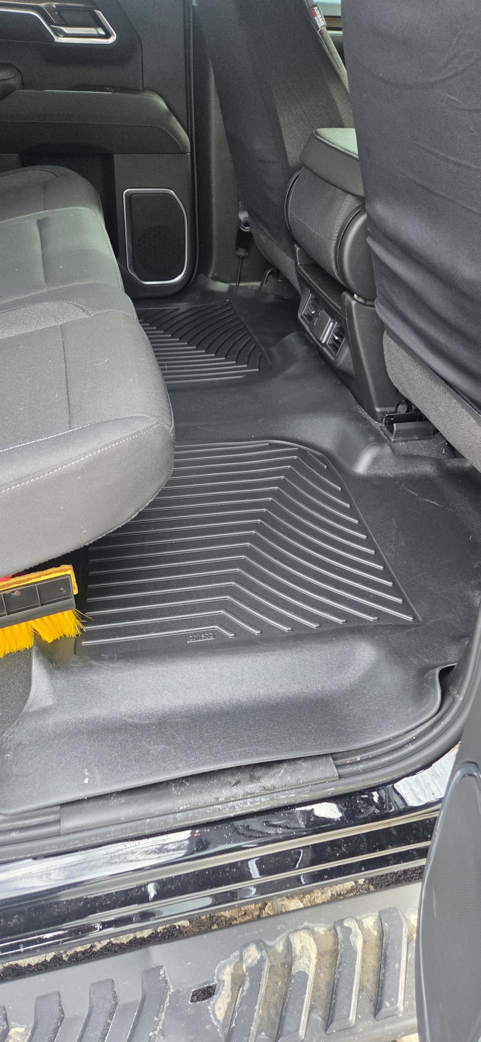 Floor Mats Fit for 2019-2026 Chevrolet Silverado GMC Sierra 1500 & 2020-2026 2500HD 3500HD Crew Cab Bench Seat, All-Weather Protection Floor Liners, TPE Material Car Mats, Black customer photo 2