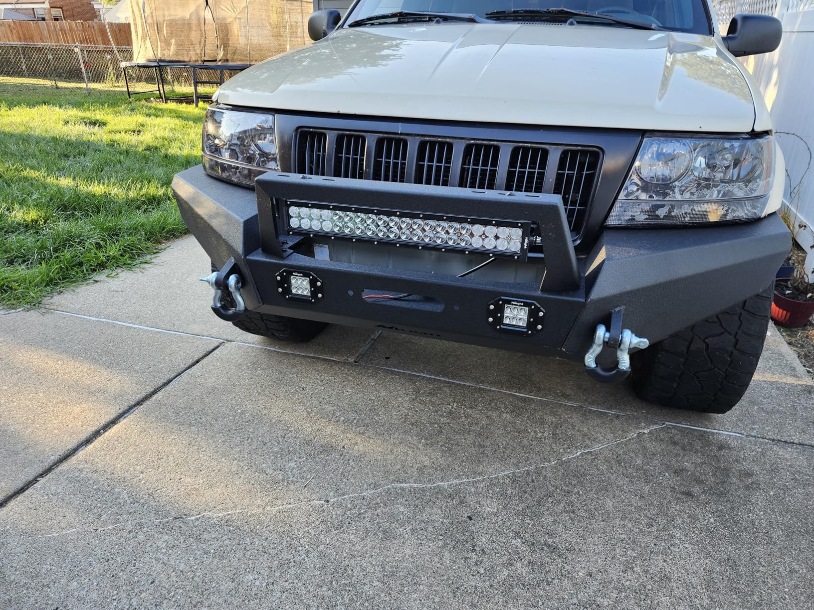 Nilight Rear Step Bumper Compatible with 2020 2021 2022 2023 2024 2025 Gladiator JT Super Duty Pickup Truck Bumper with LED Lights, Sensor Holes and D-rings customer photo 2