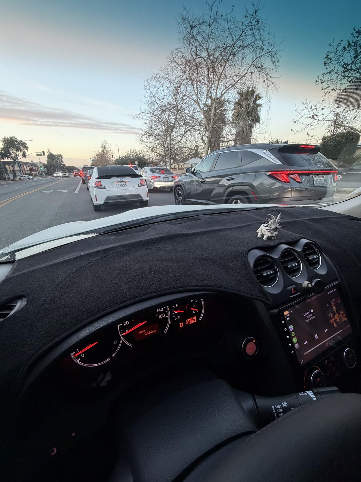 KUST Black Dash Cover for 2007-13 Chevy Chevrolet Silverado 1500 2500 3500 LTZ/Avalanche/GMC Sierra SLT Denali, 2007-14 Chevrolet Tahoe/Suburban/GMC Yukon XL (Only Fit One Glove Box Dashboard) customer photo 1