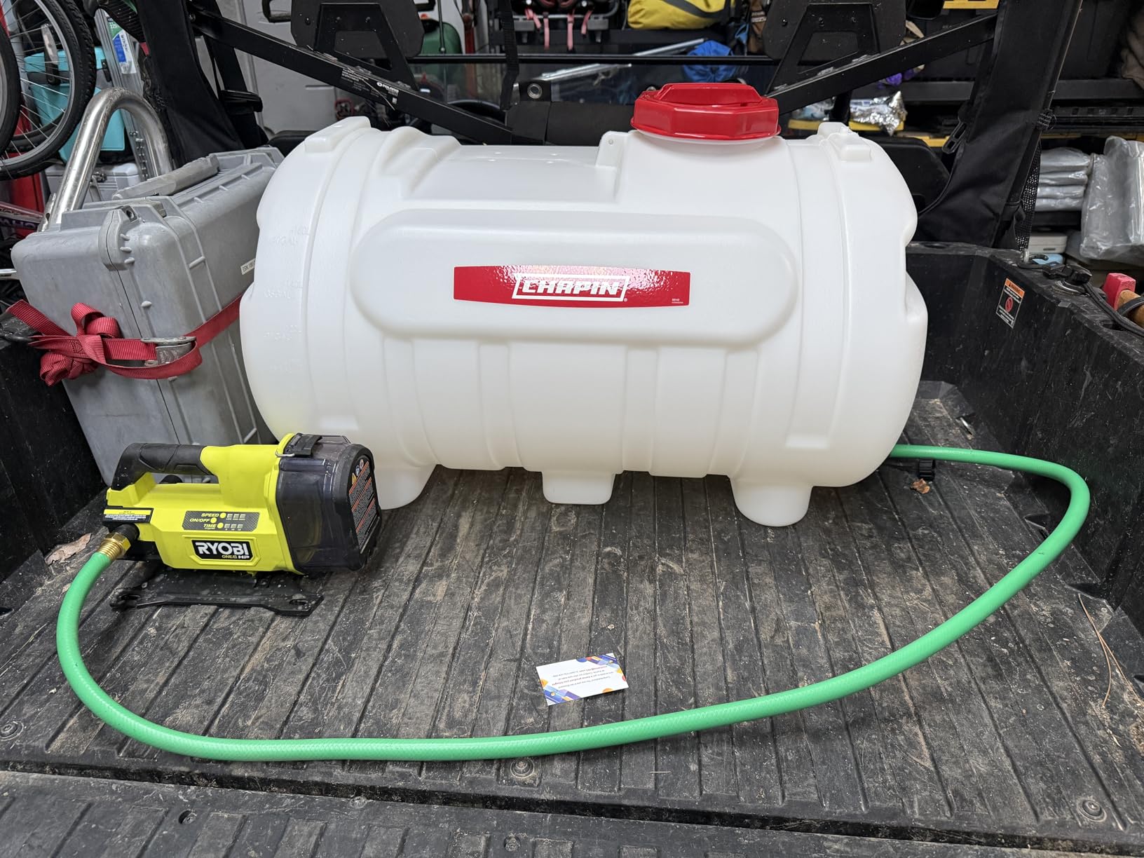 Chapin 98142 Water Storage Tank, 40-Gallon, Utility Water Supply, Translucent Chemical-Resistant Poly Tank, 6