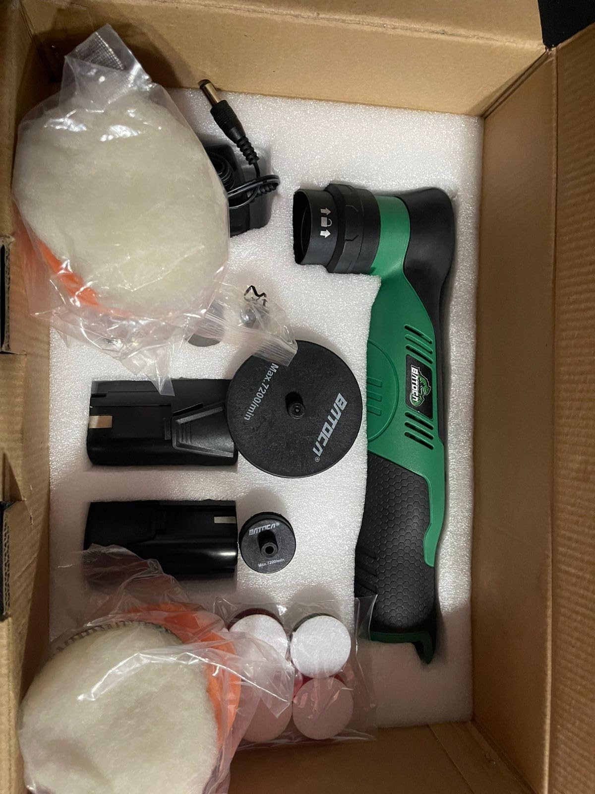 BATOCA S5 Cordless Car Buffer Polisher Sander Dual Action & Rotary Polishing Machine 1/2/3 Inch Polishing Pads for Car Detailing,6 Variable Speeds 2000-5500RPM,Mini Polisher for Car Motorcycle Polish customer photo 1