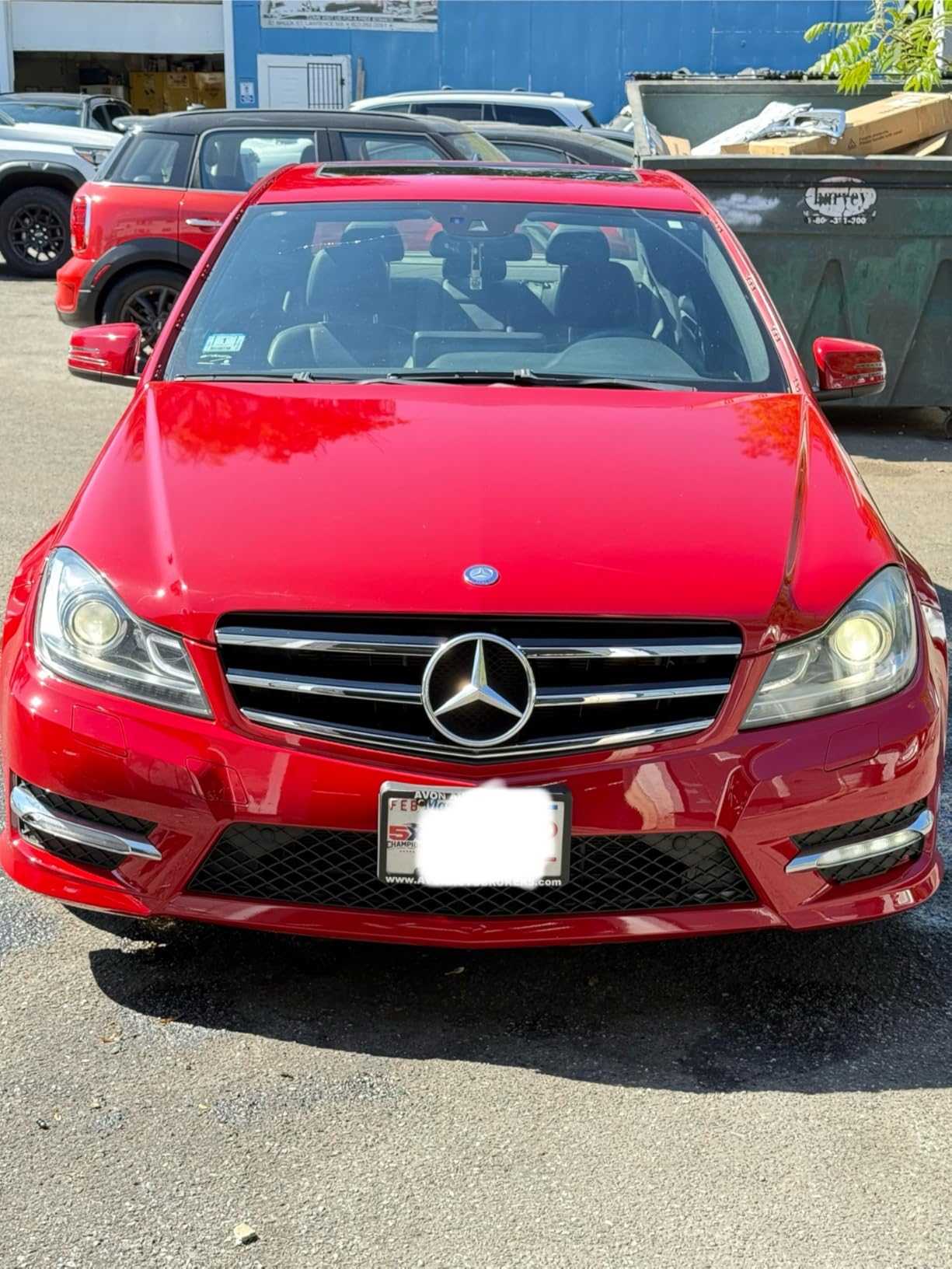 C Class C300 Grill with LED Emblem Front Grille for Mercedes Benz C250 C300 C350 2008-2014, NOT Fit for C63 AMG Style Silver customer photo 1