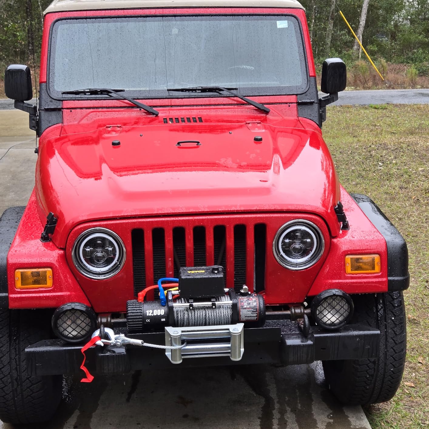 VEVOR Electric Winch, 18,000 lb Truck Trailer Jeep Winch, 12V DC 7/16 in x 85 ft Steel Cable Roller Fairlead Wireless & Wired Remote Control, IP55 Waterproof Towing for Off Road SUV Jeep Truck Trailer customer photo 2