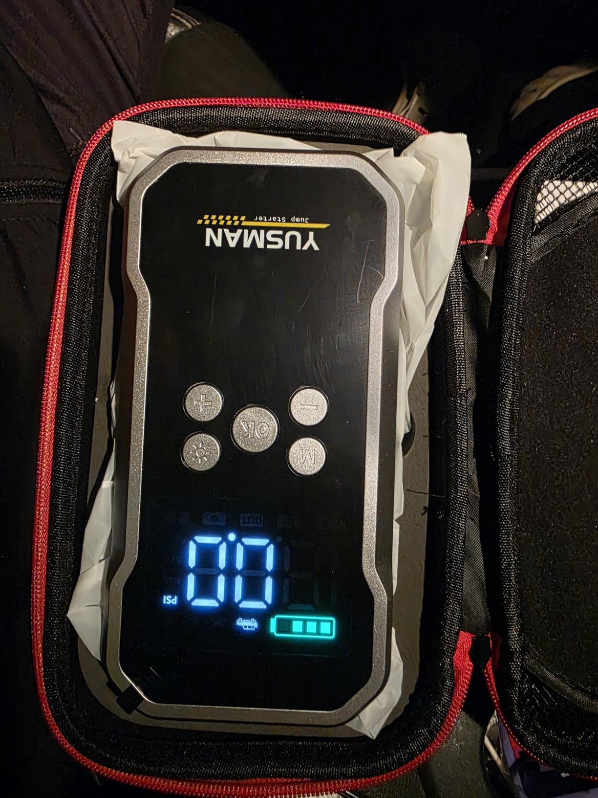 Jump Starter with Air Compressor, 8000A 160PSI Jump Starter Pack (10.0 Gas/7.0L Diesel), 12V Car Jump Starter, Battery Jump Starter with Display, Smart Jumper Cables, 2 LED Light customer photo 1