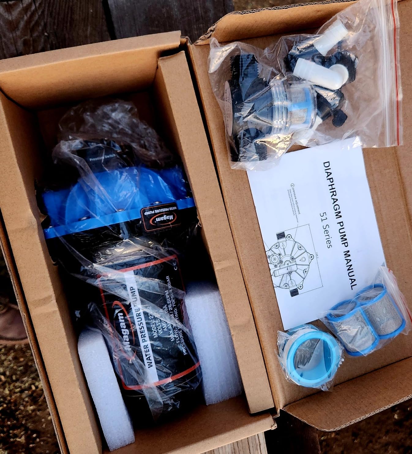 Upgraded 12 Volt Water Pump, 7GPM 70PSI, Five Chamber Self-Priming Diaphragm 12V DC RV Fresh Pump with Heavy Duty Pressure Switch & Strainer for Marine, Yacht, Caravan, Camper customer photo 2