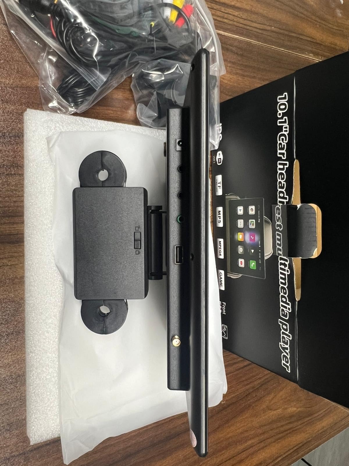 4K Android 13 Portable Car TV Headrest Monitor Back Seat,10.1 Inch Touch Screen Tablet Portable Multi-Media Video Player,Support Phone Wireless Mirror Link,WiFi USB/SD Card & 2G+32GB 1PCS customer photo 1