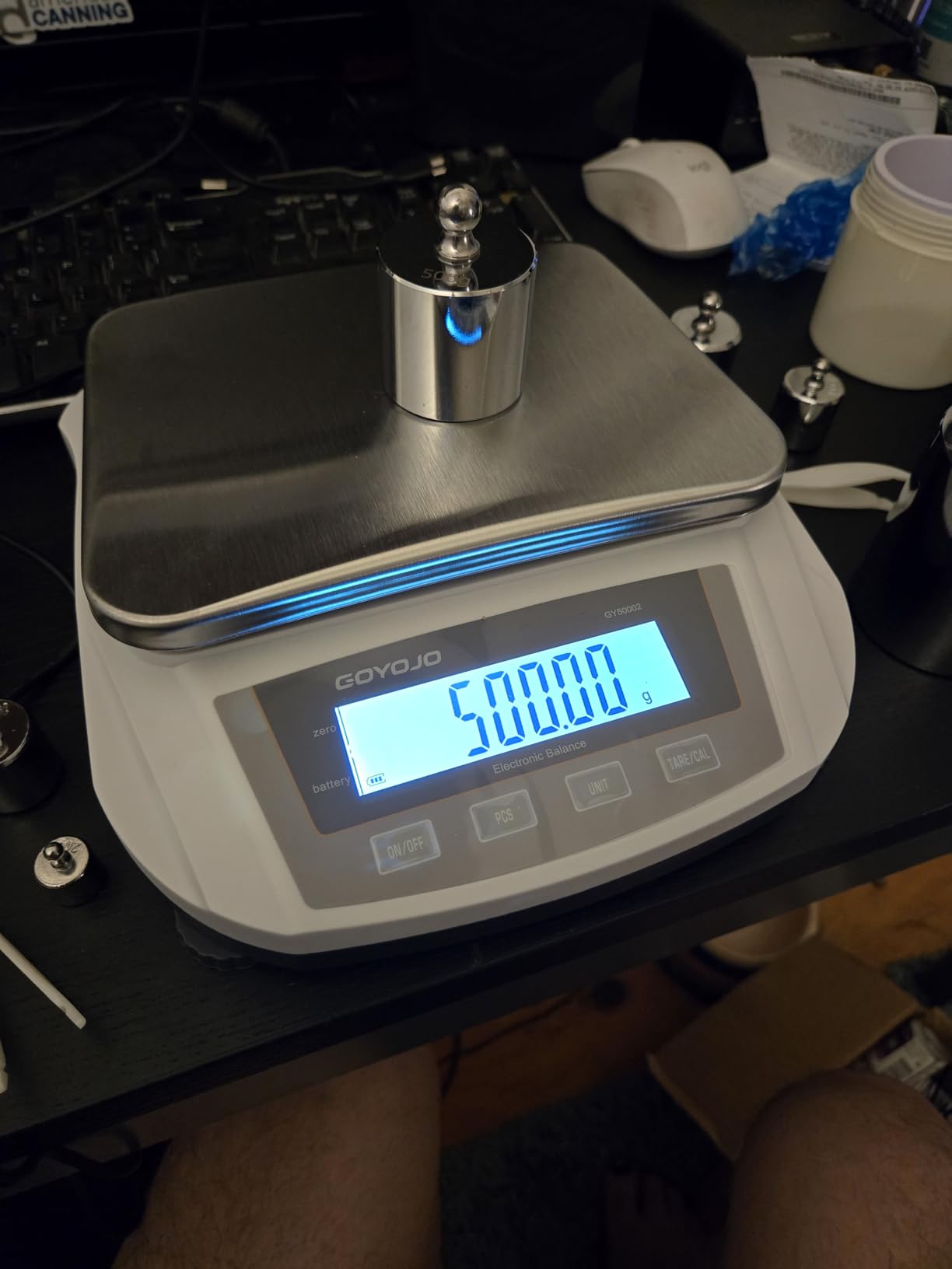 GOYOJO Digital Analytical Balance and Lab Scale, 5000g Capacity, 0.01g Precision, Stainless Steel, Multi-Unit (g/oz/ct/lb) for Jewelry, Kitchen, and Lab - Reliable, Accurate, Easy to Use, Black Panel customer photo 1