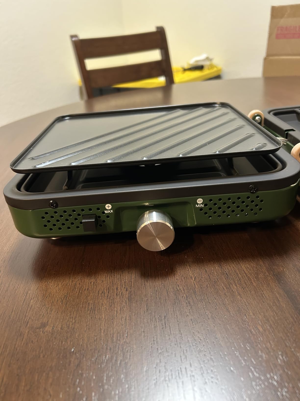 OGERY 2-Burner Foldable Camping Stove with Griddle (Textured & Smooth) and Carrying Bag, Portable Propane Camp Stove with 2 Adjustable Burners & Piezo Ignition, for Camping Tailgating Essentials Gear customer photo 2