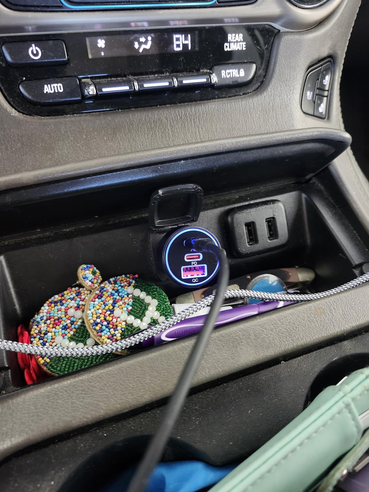 67W 3-Port Super Fast Type C Car Charger USB C for Samsung Galaxy S26 S25 S24 S23 S22 Ultra, iPhone 17/Air/16/15 Pro Max, Android, PD/QC Car Phone Adapter Accessories for Men Women + 3FT USB-C Cable customer photo 2