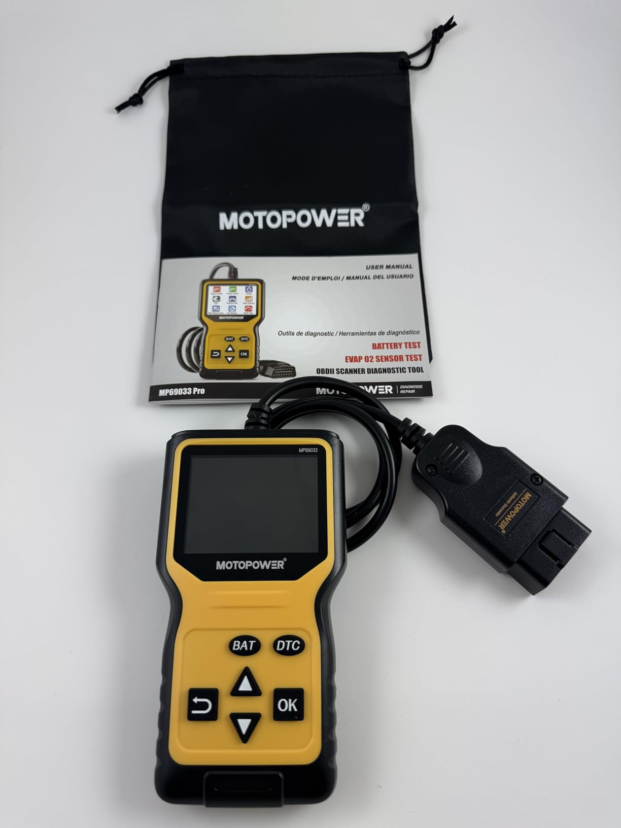 MOTOPOWER MP69033 Pro OBD2 Scanner Code Reader Check Engine Fault Light Diagnostic Scan Tool with Battery Tester customer photo 1