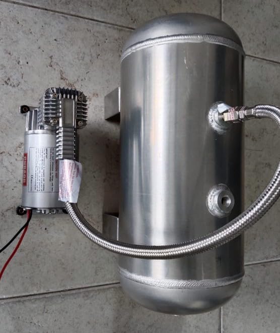 150 PSI Air Compressor with 1.6 Gallon 200 PSI Air Tank Aluminum Air Compressor Onboard System 12V 1/4NPT for Train Truck Trailer Train Auto Air Lift Suspension Heavy Duty Air Horn Compressor customer photo 1