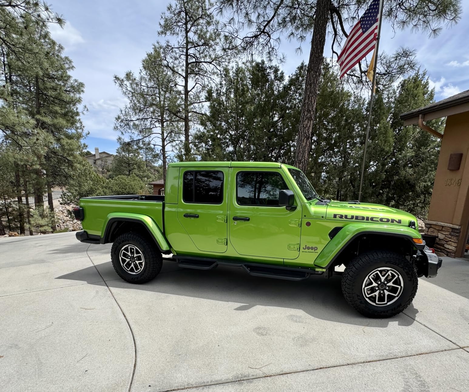 for Gladiator JT Running Boards Side Steps Compatible with 2020-2026 Jeep Gladiator JT 4 Doors, Two Stairs Heavy-Duty Steel Nerf Bar Plates Rock Sliders Rail customer photo 1