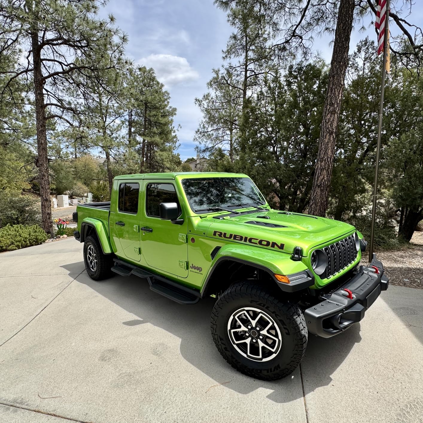 for Gladiator JT Running Boards Side Steps Compatible with 2020-2026 Jeep Gladiator JT 4 Doors, Two Stairs Heavy-Duty Steel Nerf Bar Plates Rock Sliders Rail customer photo 2