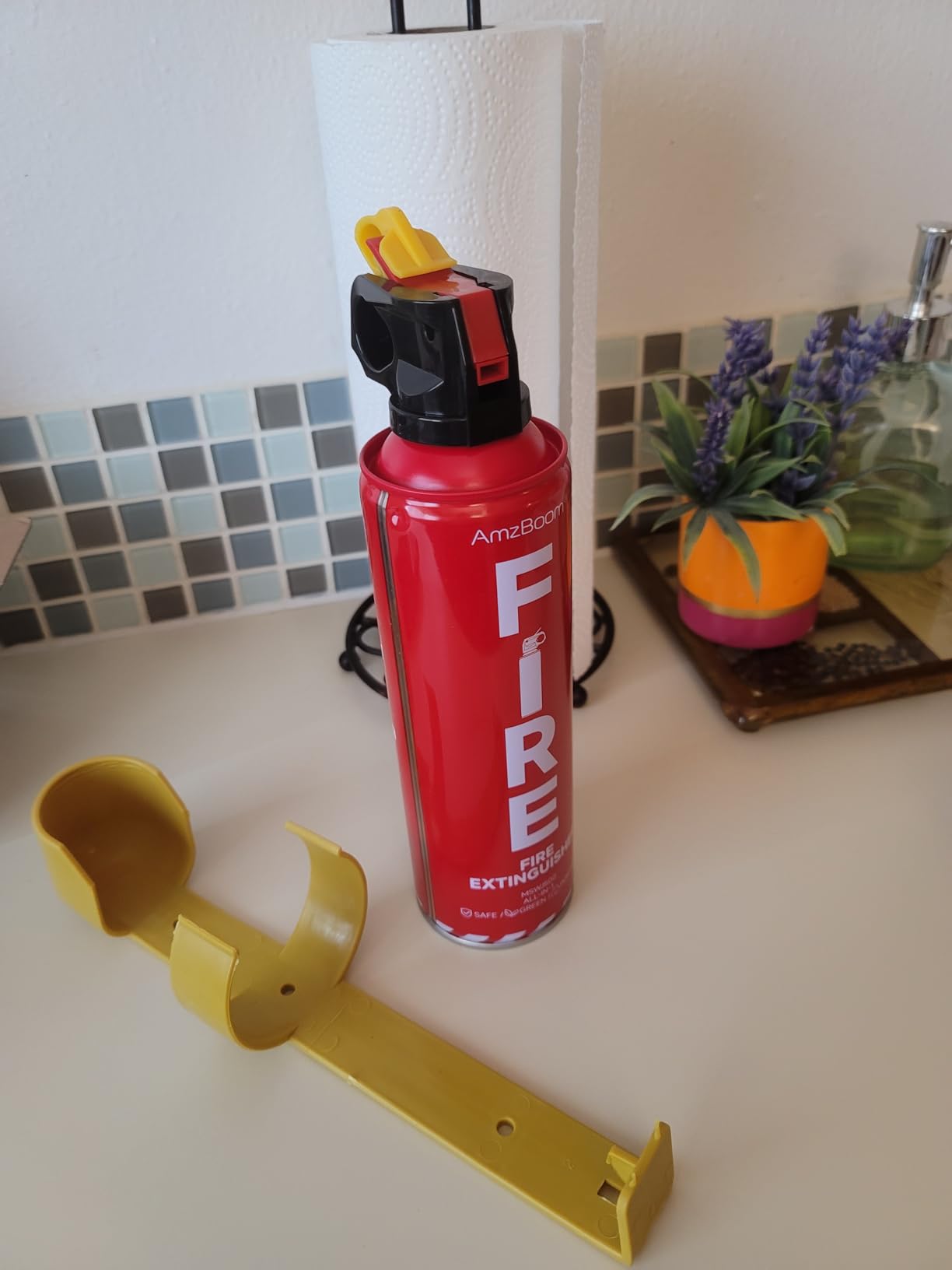 Fire Extinguisher for Home 1Pack, Kitchen, Car, and Grill, Compact Water-Based A, B, C, K Extinguisher with 6-Year Warranty and Easy Storage customer photo 1