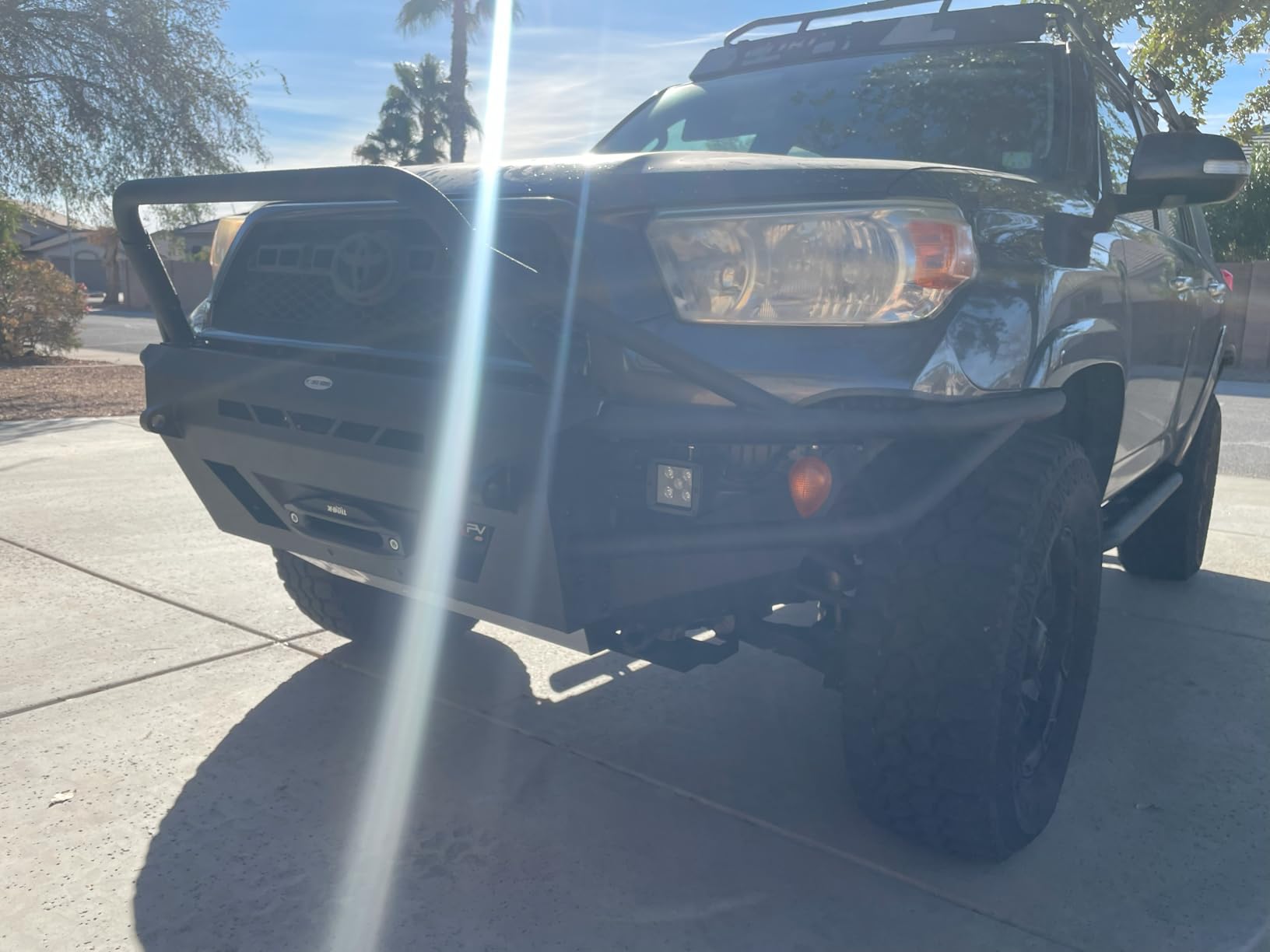 Hooke Road 4Runner Full Width Front Bumper for 2014-2024 Toyota 4Runner 5th Gen, Off-Road Steel Bumper with Winch Plate, Skid Plate & D-Ring Mounts customer photo 2