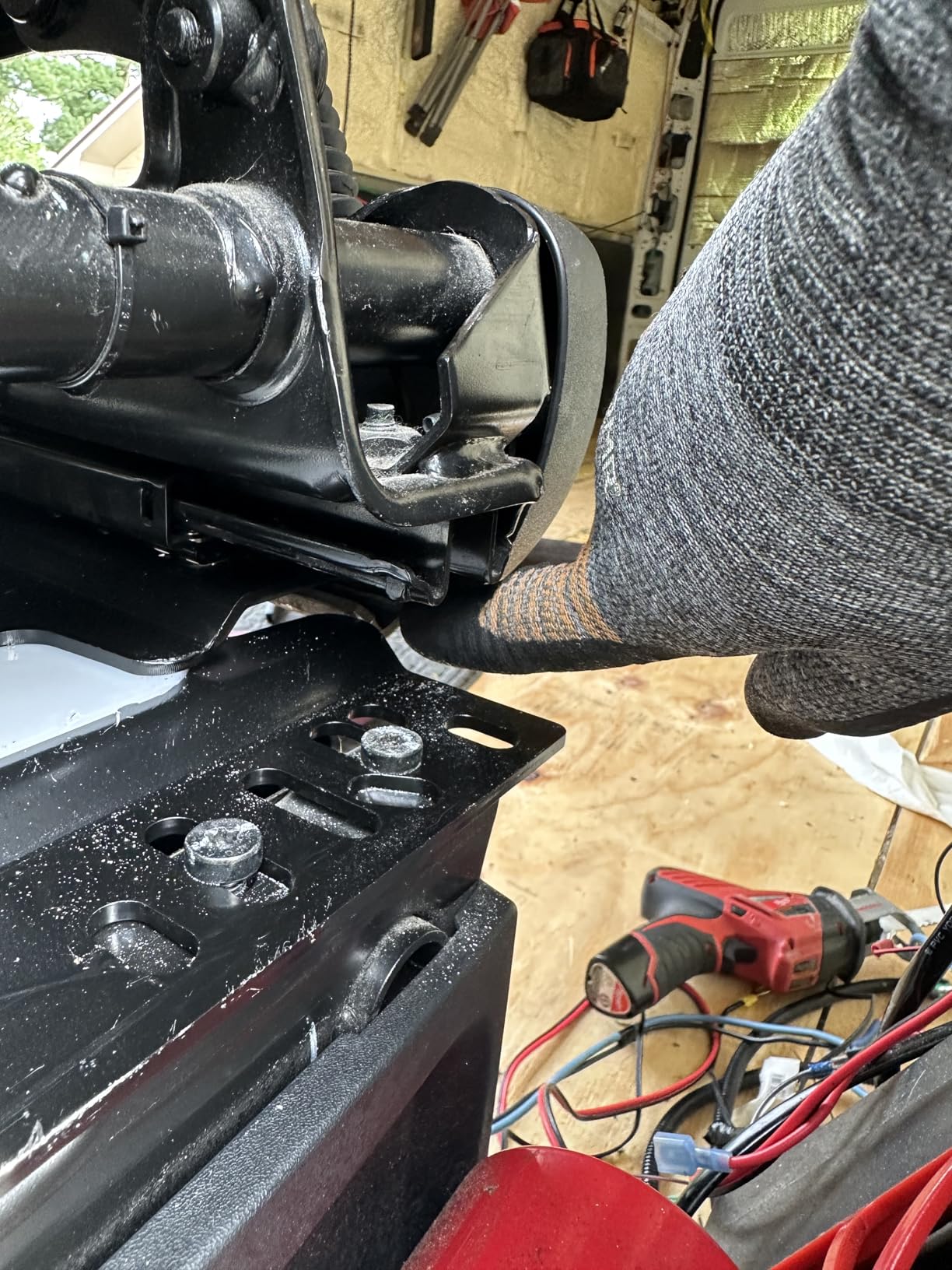 Swivel Seat Mount, 360° Rotation Driver Side Seat Swivel, Heavy Duty Rust Proof Seat Swivel Base Mount Plate Fit for Transit Sprinter Promaster, Enhance Your Seating Comfort customer photo 3