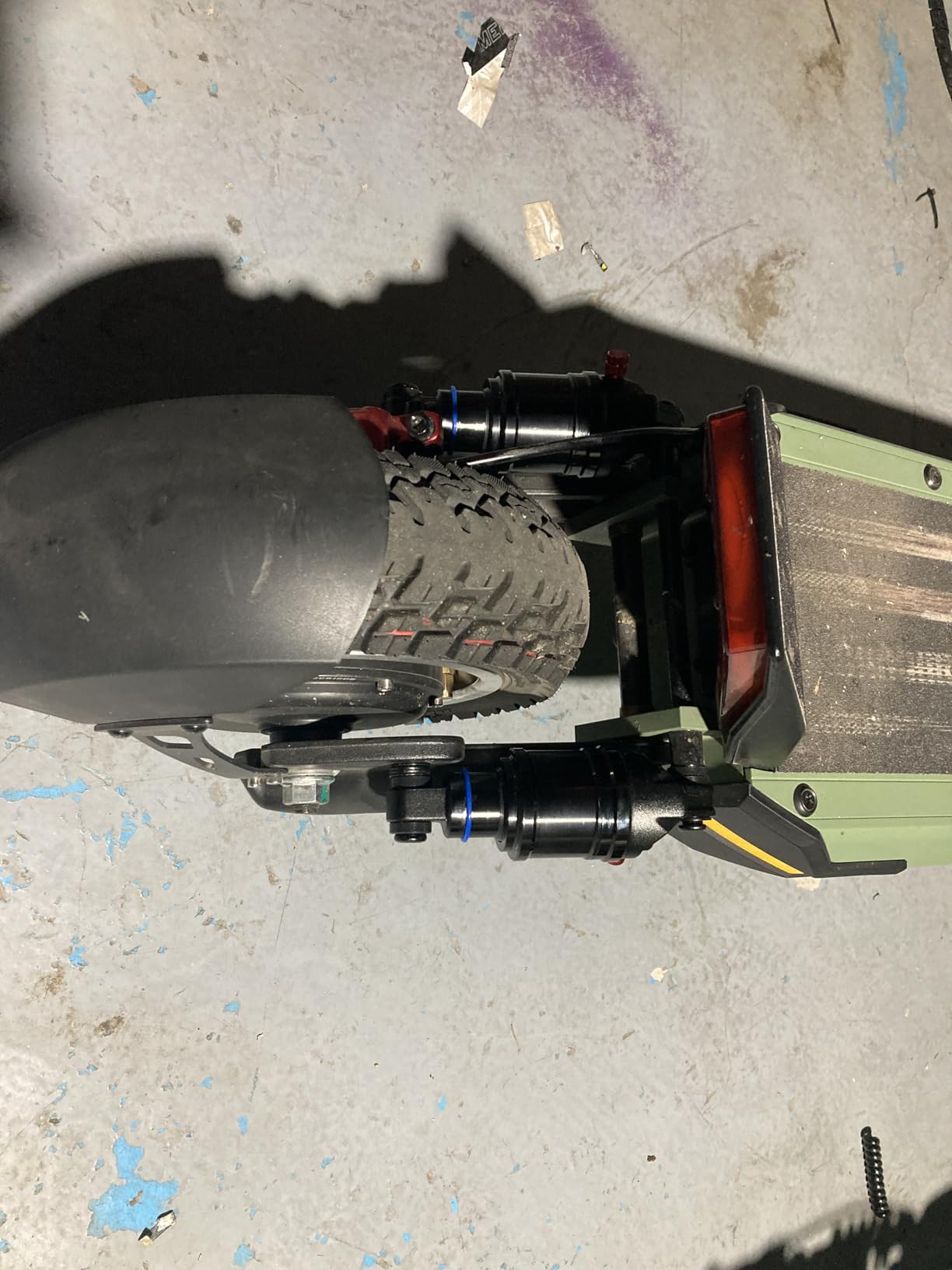 Bike Rear Shock, Air Pressure Shock Absorbers, 125/150/165/190/210mm, 20/30/35/50/60mm Travel, Hydraulic Rear Suspension Shock for Mtb/e-bike/Folding (165 * 35mm) customer photo 2