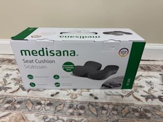 medisana Seat Cushion, SC 100 Seat Cushions for Office Chairs, Car Seat, Wheelchair - Sciatica & Tailbone & Coccyx Pain Relief Pillow for Driver Sedentary, Gift for Women Men(Size:18*14.6*3.54in-Grey) customer photo 1