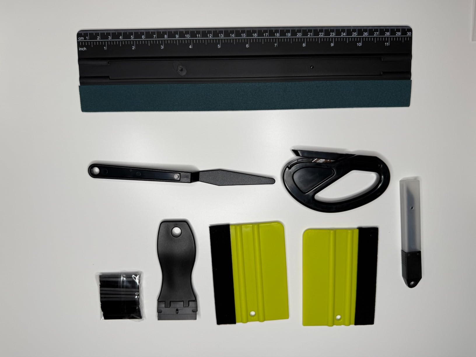 EHDIS Window Tint Kit Vinyl Wrap Tool with Bulldozer Squeegee,Windshield Back Tint Scraper, Small Rubber Squeegee, Wrap Stick, Film Cutter for Car Wrapping Window Film Installation customer photo 1