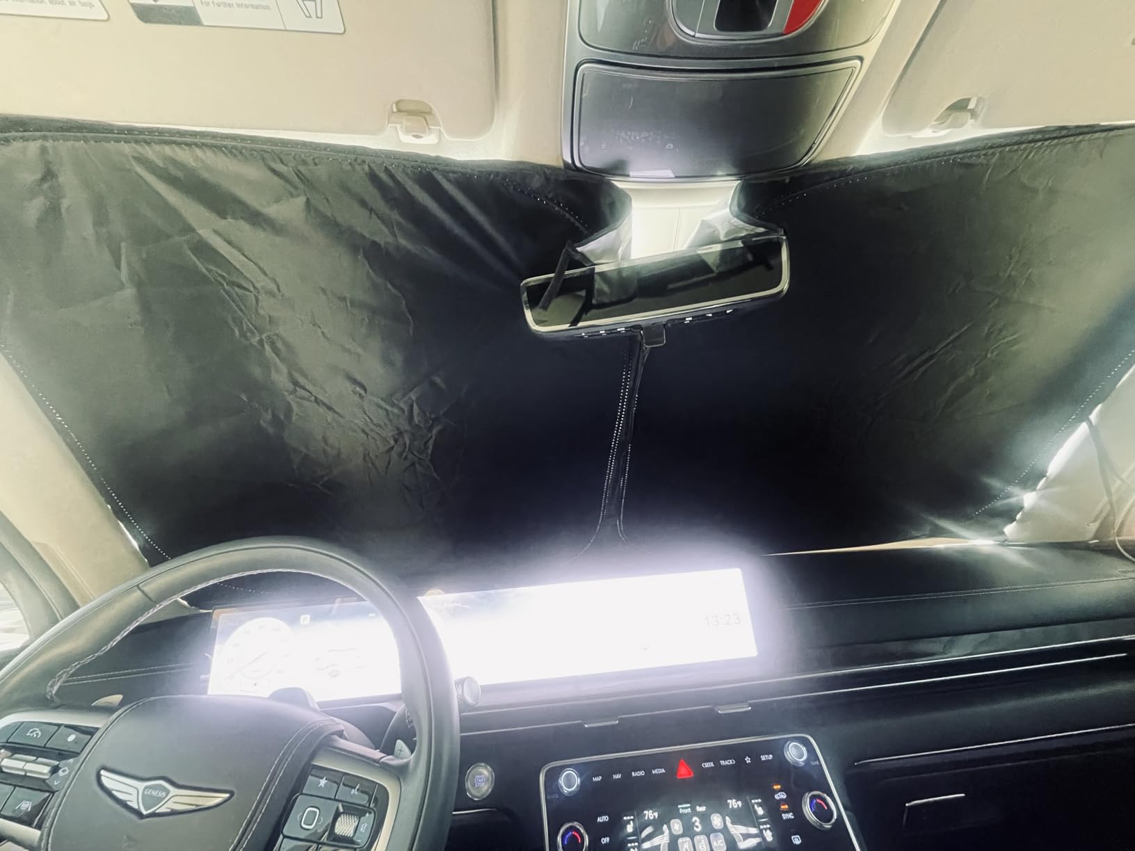 Windshield Sun Shade Custom Fit for 2015-2020 Chevrolet/Chevy Suburban Accessories Foldable Sunshade Sun Blocker Protect Car from Sun Rays & Heat Damage Keep Car Cooler customer photo 1