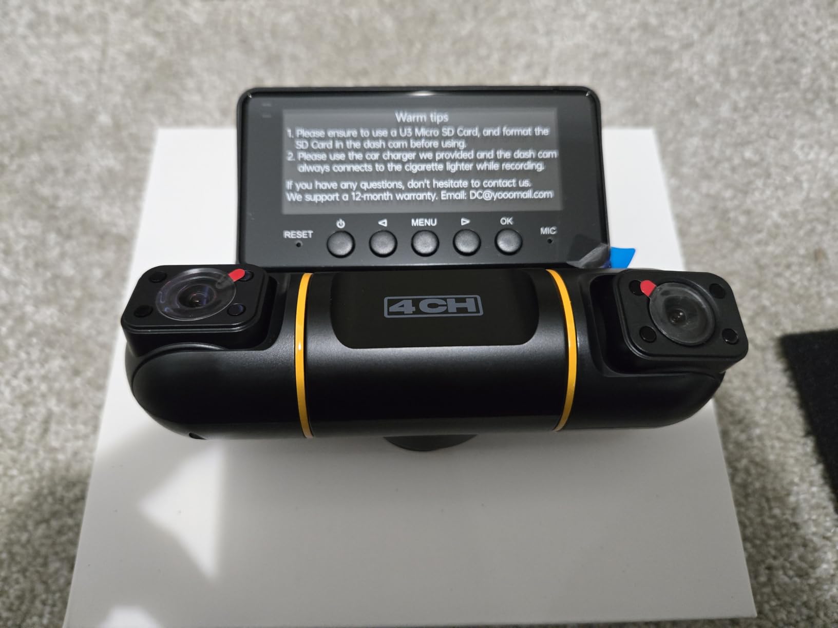 LAMTTO 4 Channel Dash Cam 360 View, 1080P Front and Rear Inside Left Right, Dash Camera for Cars with Hardwire Kit for 24h Security Parking Monitor, IR Night Vision Dashcam,128GB Card Included customer photo 2