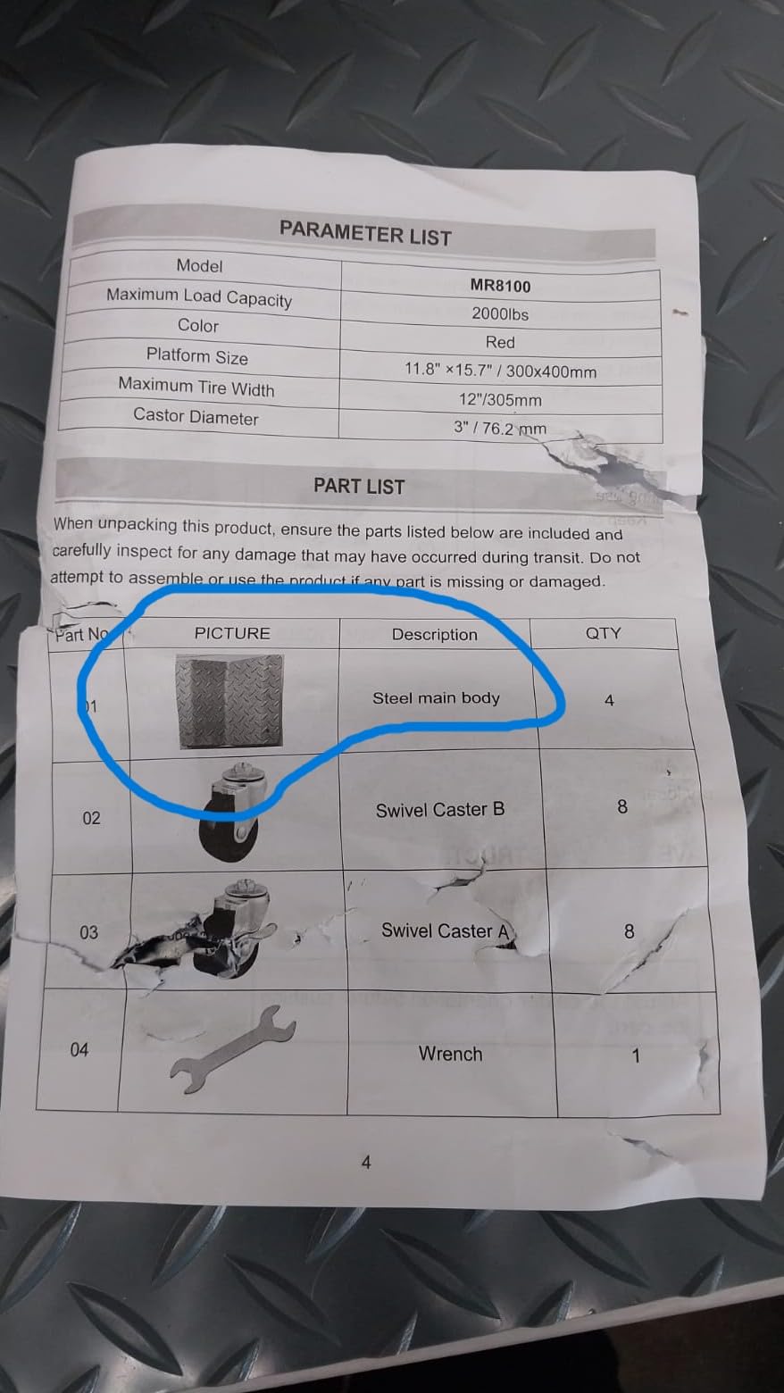 VEVOR Wheel Dolly, 8000 lbs Capacity Heavy-Duty Steel Car Mover, Wheel Dolly Car Tire Stake Set with Brakes, Set of 4, Red customer photo 2