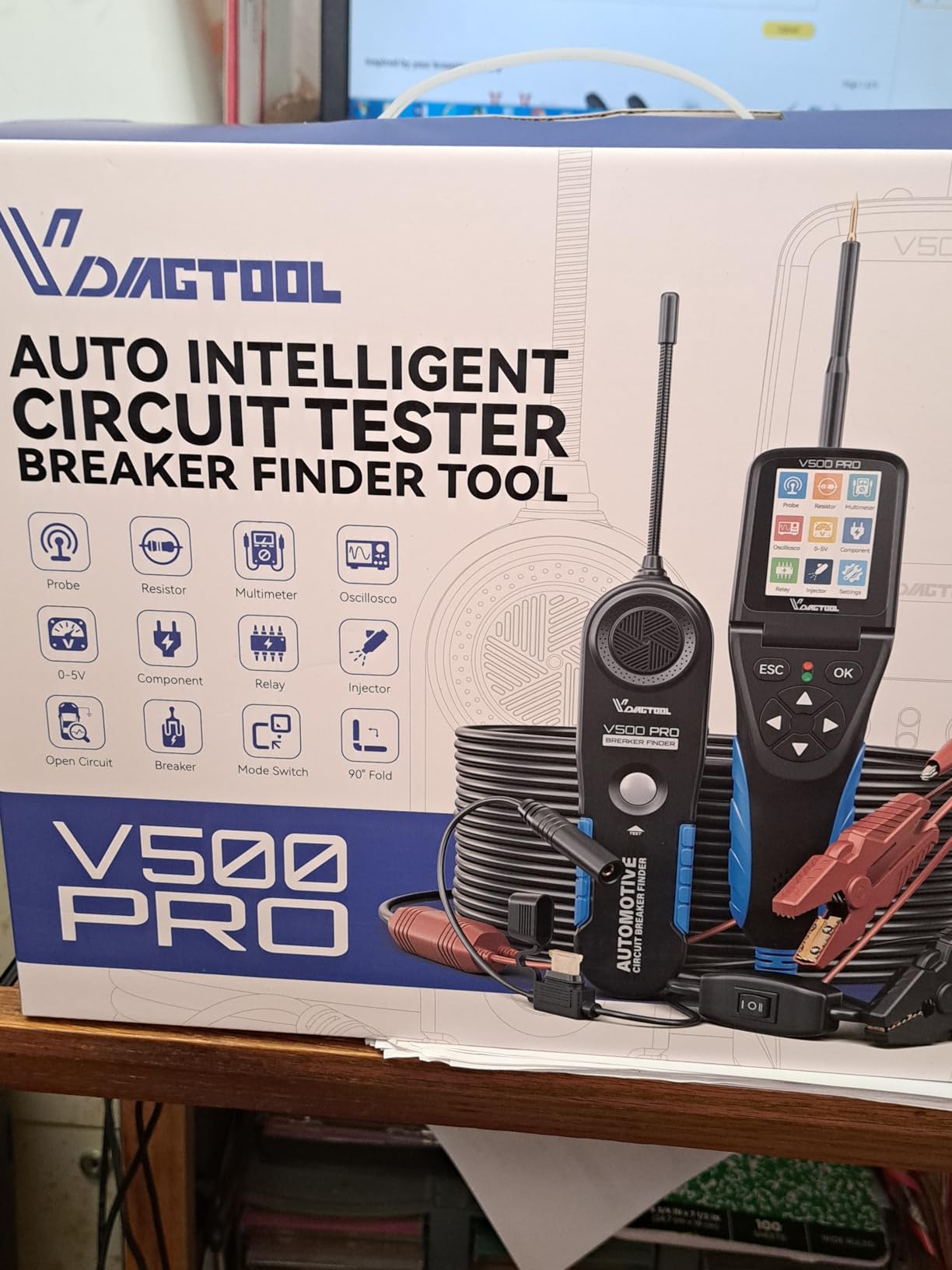 VDIAGTOOL V500 Pro Automotive Circuit Tester, Power Circuit Probe Tester Breaker Finder Tool, Multimeter/Oscilloscope/Relay/Injector Test customer photo 2