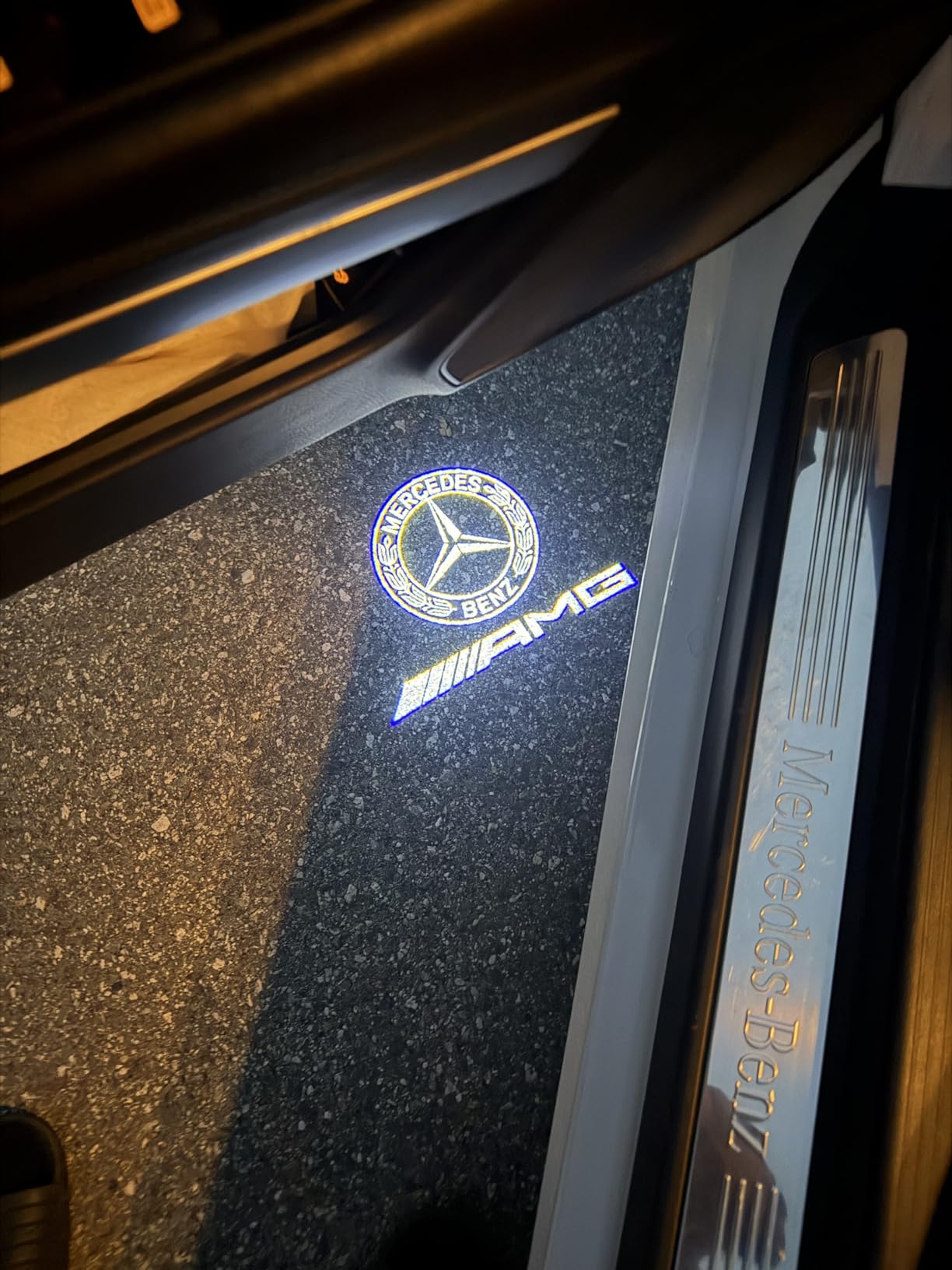 2 Pcs Non-Fading Door Light Logo, Projector Welcome Lamp Door Light Puddle lights Kit Compatible with Accessories A B C E M G GL GLA GLC GLE GLS CLASS 4dr W205 W213 W176 W166 customer photo 1