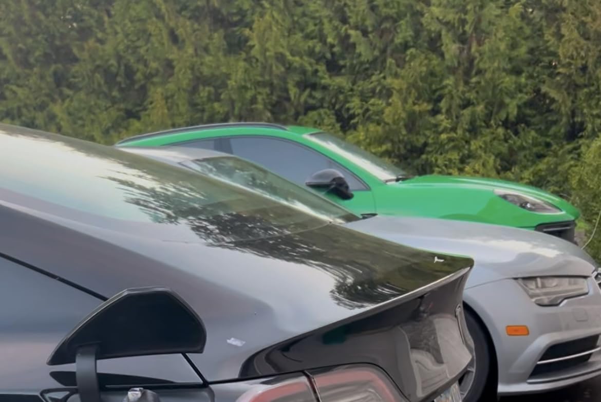 ECOTRIC Rear Spoiler Wing Compatible with Tesla Model 3 2017-2023 Trunk Tail Rear Spoiler, Glossy Black Performance P Style customer photo 2