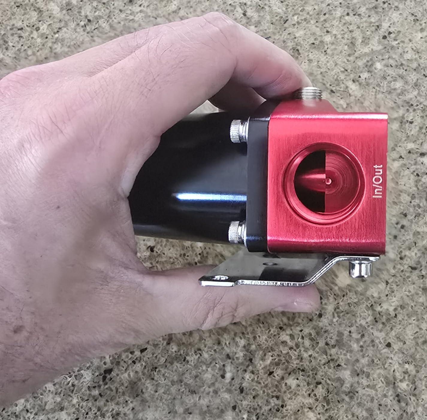 EVIL ENERGY Fuel Pressure Regulator 30-140PSI Adjustable Pressure Range, 10AN Bypass Return EFI Fuel Regulator with Gauge and Fitting Red customer photo 1