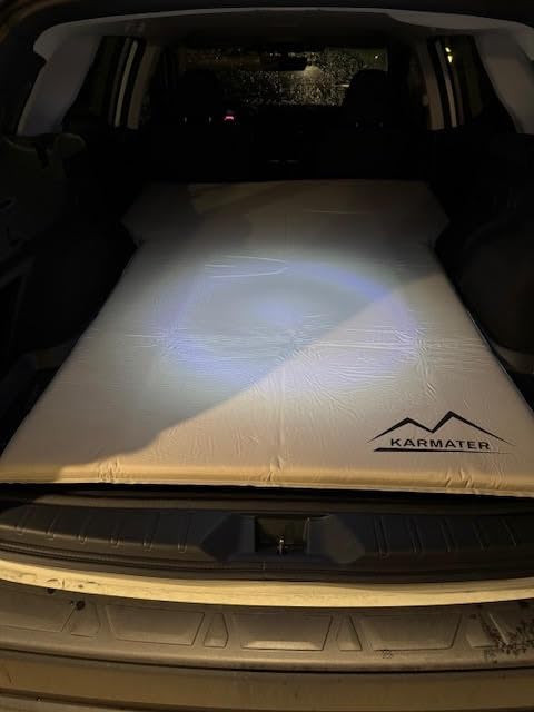 SUV Air Mattress Car Bed Camping, Inflatable Car Camping Pad with Air Pump, Ultrathick Memory Foam Camping Mattress, 9.0 R-Value Insulated Sleeping Pad 2 Person, Camp Mat for Hiking and Backpacking customer photo 2