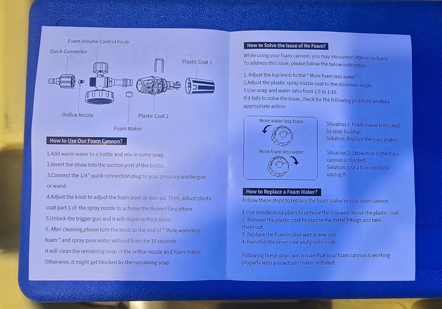 Foam Cannon for Pressure Washer, 1 Liter Bottle, 1/4 Inch Quick Connector, Professional Snow Foam Lance for Car, Glass, Wall, and Exterior Surface Cleaning customer photo 1