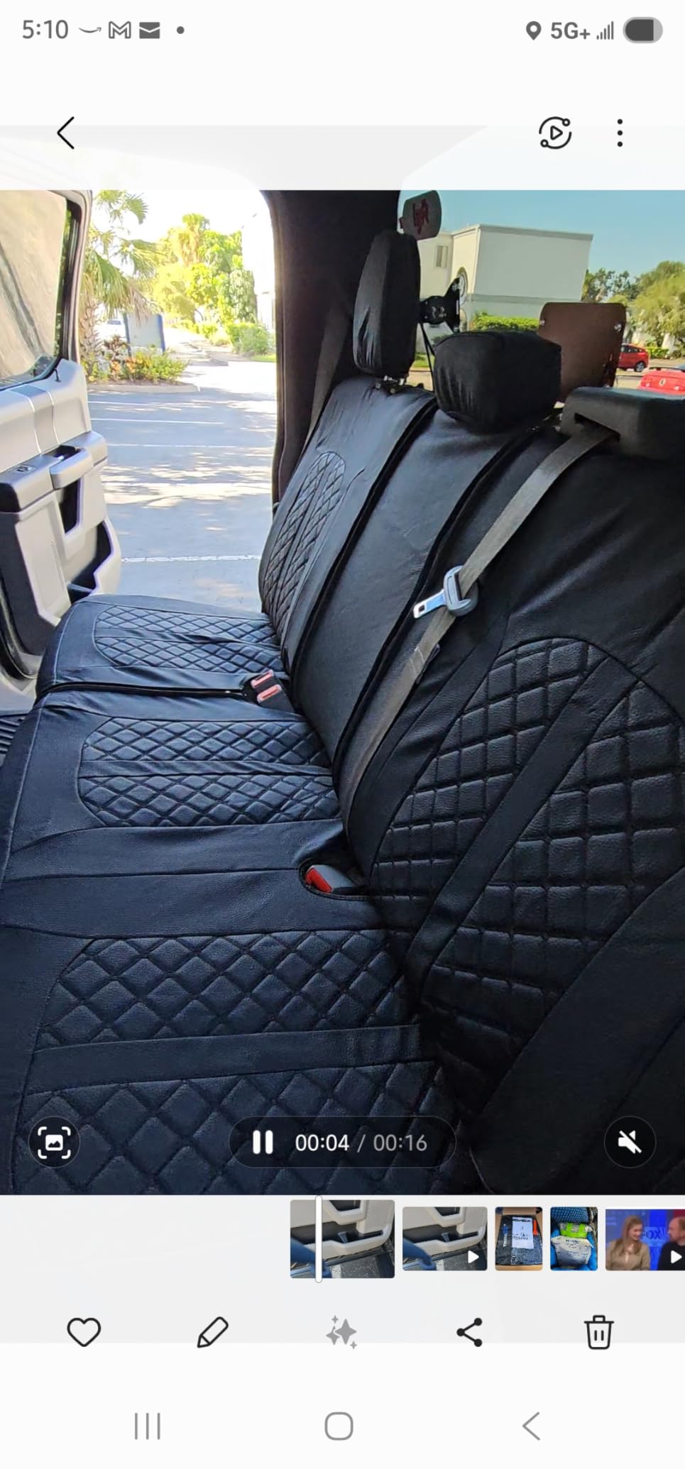 Truckiipa F150 Seat Covers Full Set Leather Waterproof Car Seat Cover Seat Protector Custom Fit for 2015-2026 Ford F150 SuperCrew, 2017-2026 F250 F350 F450 Super Duty Crew Cab, Full Set, Black customer photo 1