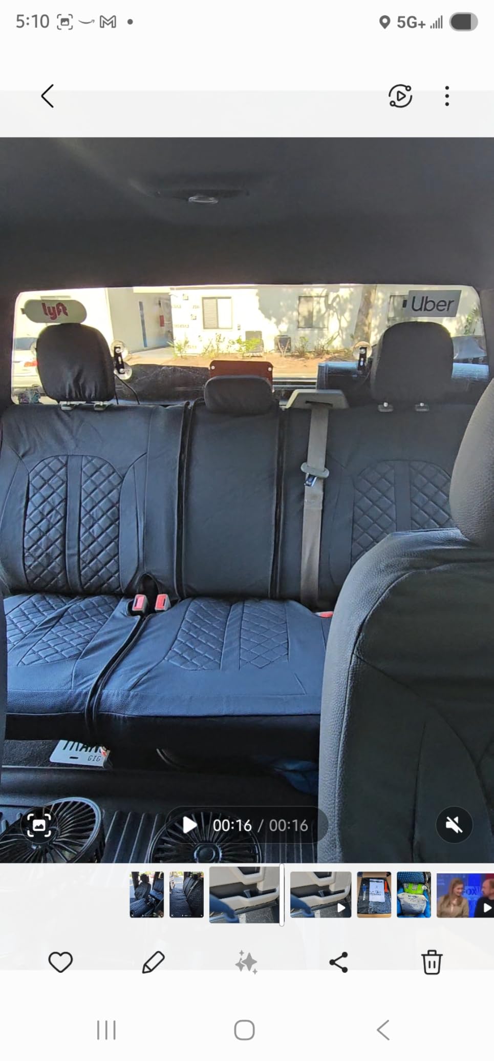 Truckiipa F150 Seat Covers Full Set Leather Waterproof Car Seat Cover Seat Protector Custom Fit for 2015-2026 Ford F150 SuperCrew, 2017-2026 F250 F350 F450 Super Duty Crew Cab, Full Set, Black customer photo 2