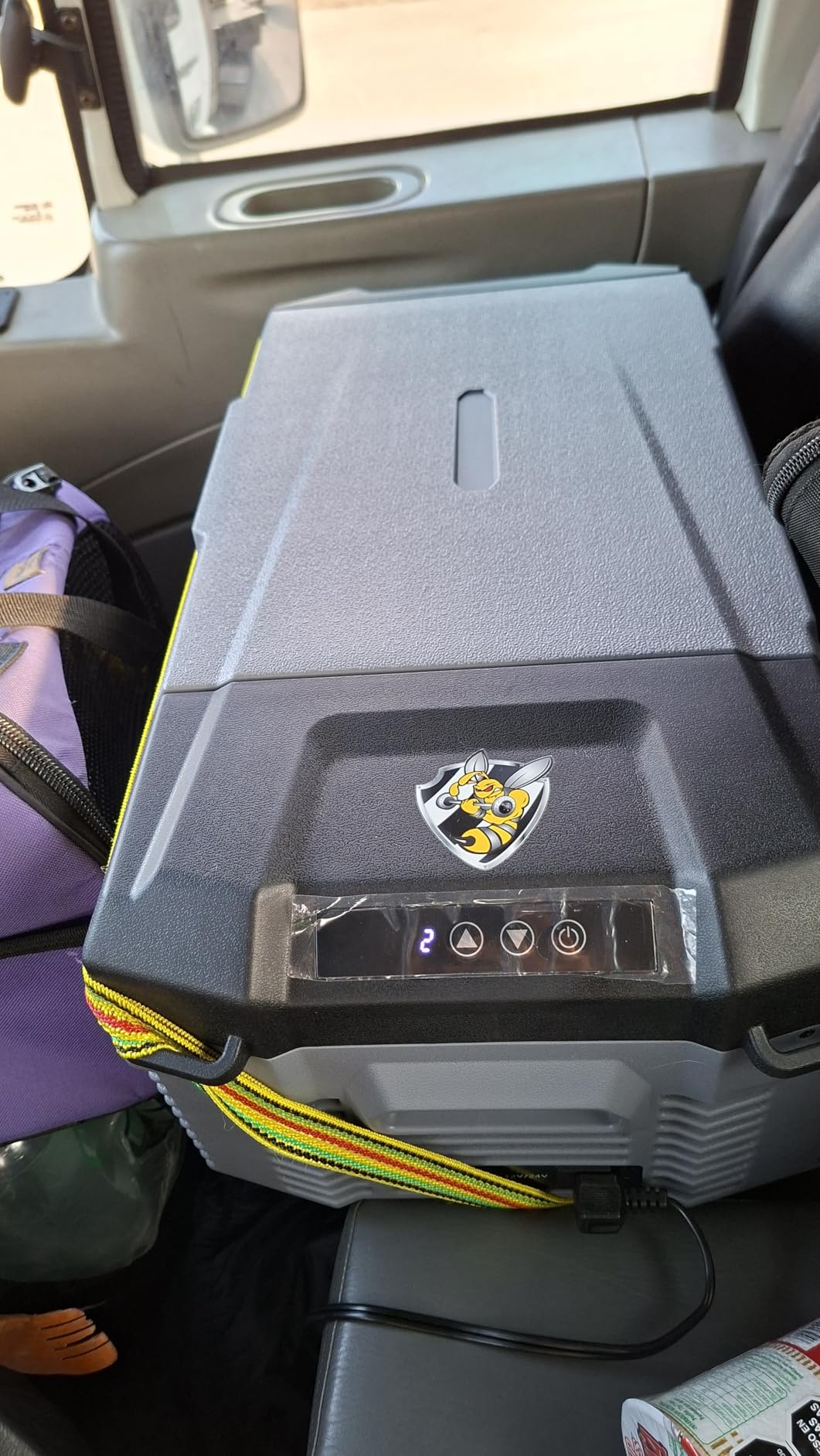 YELLOW JACKET 12 Volt Car Refrigerator, 16 Quart Electric Cooler, Portable Car Fridge for Outdoor Camping Travel, 12V/24V DC 110~240 Volt AC Refrigerator for Truck RV Home Office,-4℉-68℉ customer photo 1