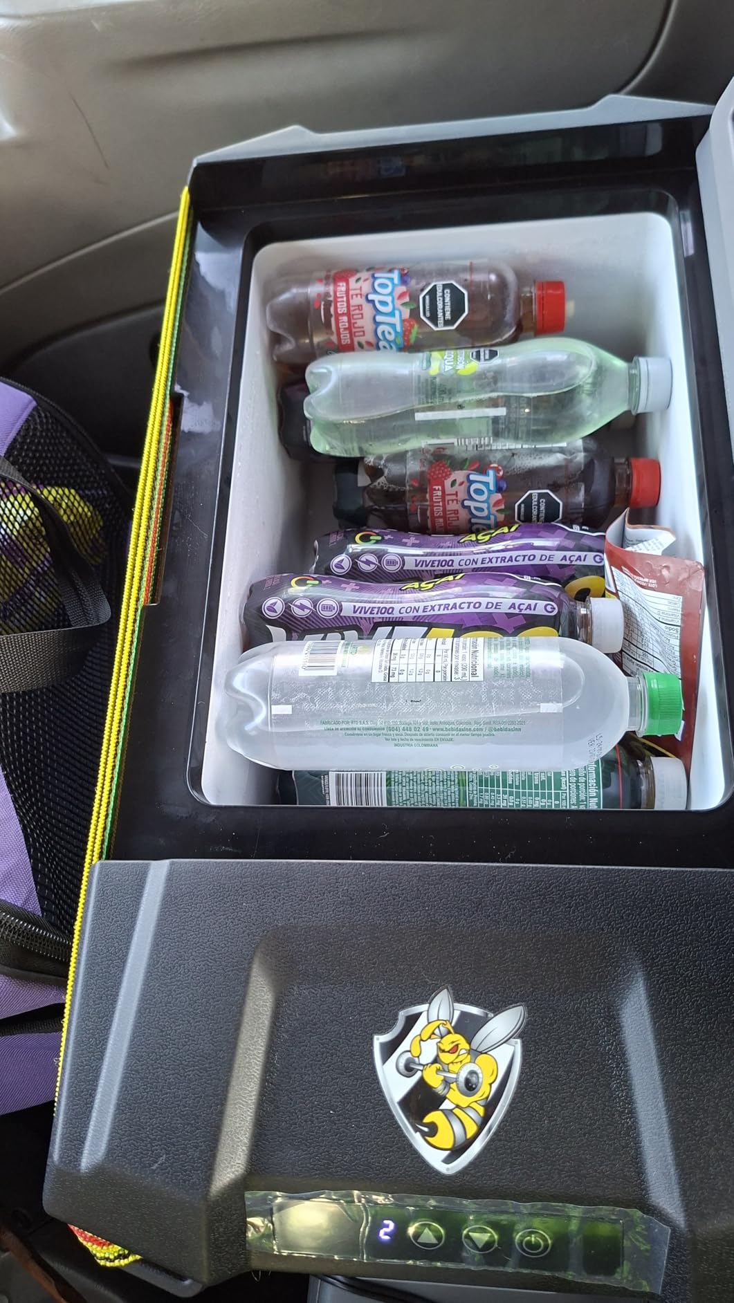 YELLOW JACKET 12 Volt Car Refrigerator, 16 Quart Electric Cooler, Portable Car Fridge for Outdoor Camping Travel, 12V/24V DC 110~240 Volt AC Refrigerator for Truck RV Home Office,-4℉-68℉ customer photo 2