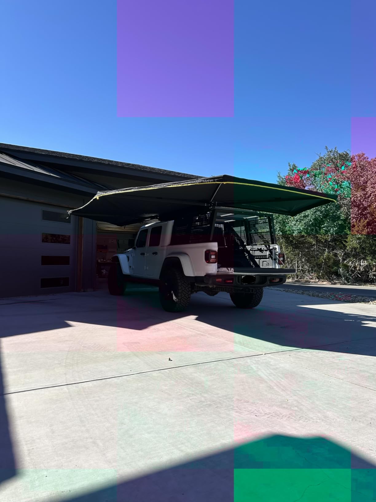 BUNKER INDUST 270 Degree Awning Free Standing, Vehicle Overland Awning Built-in LED Light - Three Colors, Car Driver Side, Waterproof Wind Resistant for SUV Van Truck Camper customer photo 1