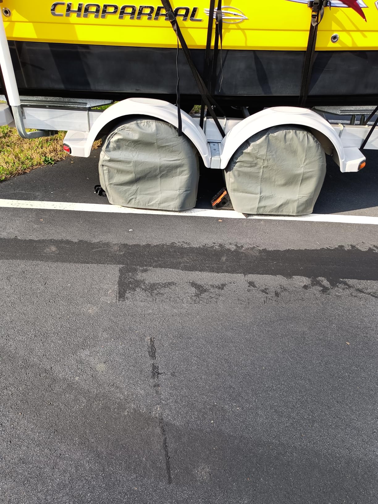 TIRESHIELD PRO Tire Covers Set of 4 - Heavy Duty All-Weather UV-Resistant Wheel Covers w/StormLock-System - Year-Round Protection for Your RV, Camper, Truck, Car & Trailer Tires w/ 23-25.75