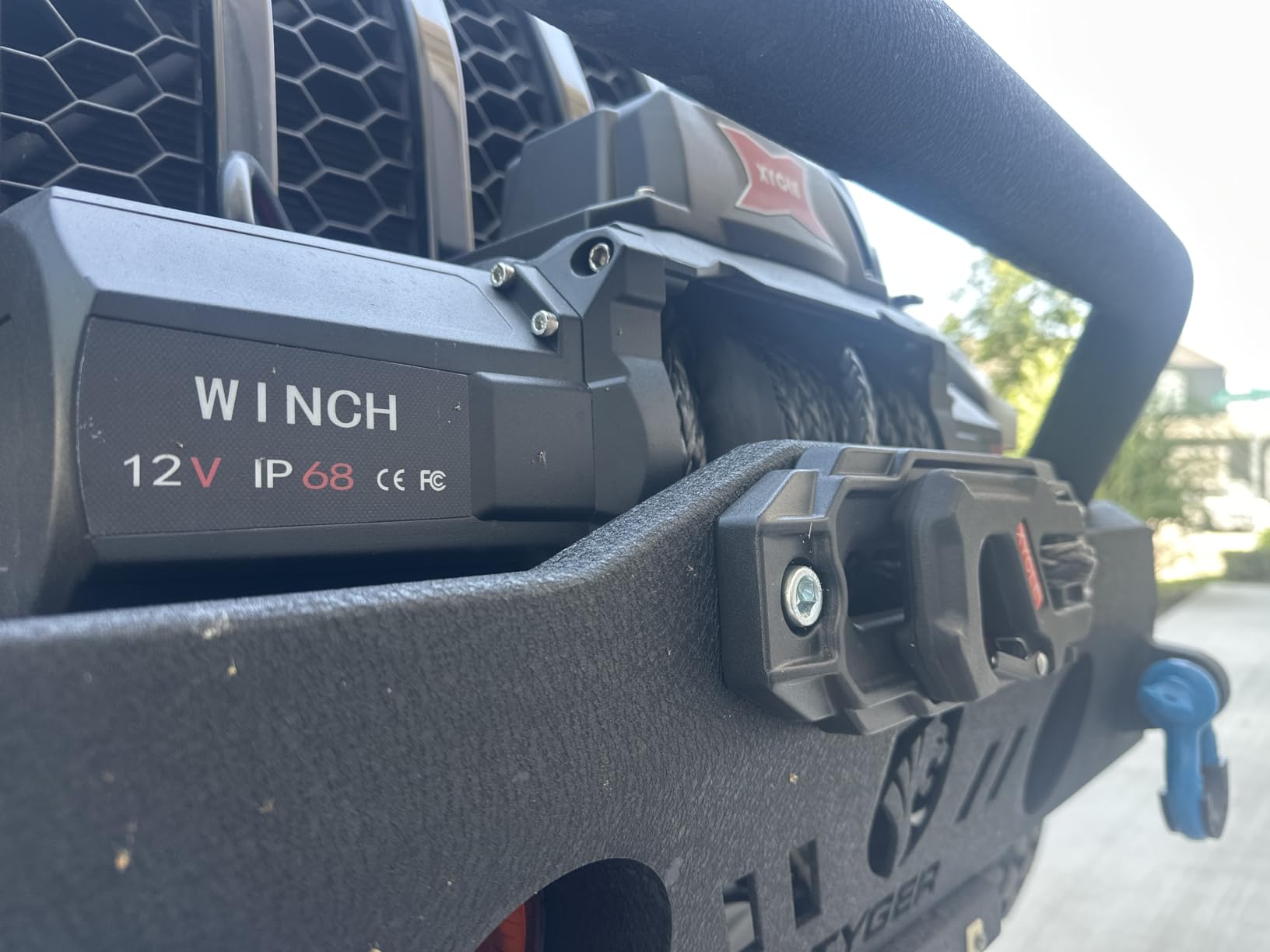 12000lbs Electric Winch 12V IP68 Waterproof Off-Road Vehicle Rescue Winch with 2 Wireless Remote Controls and 1/2