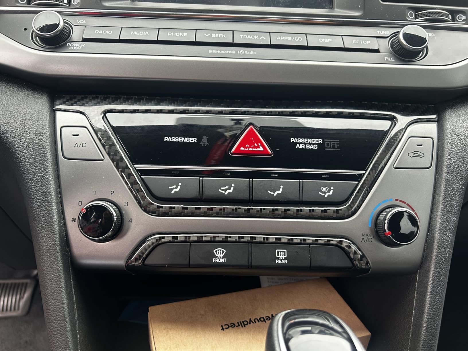 NVCNX Real Carbon Fiber Accessories for Hyundai Elantra 2017 2018 Car Thick Overlay Door Handle Bottom Cover Interior Trim Soft Sticker Decal 4PCs customer photo 2