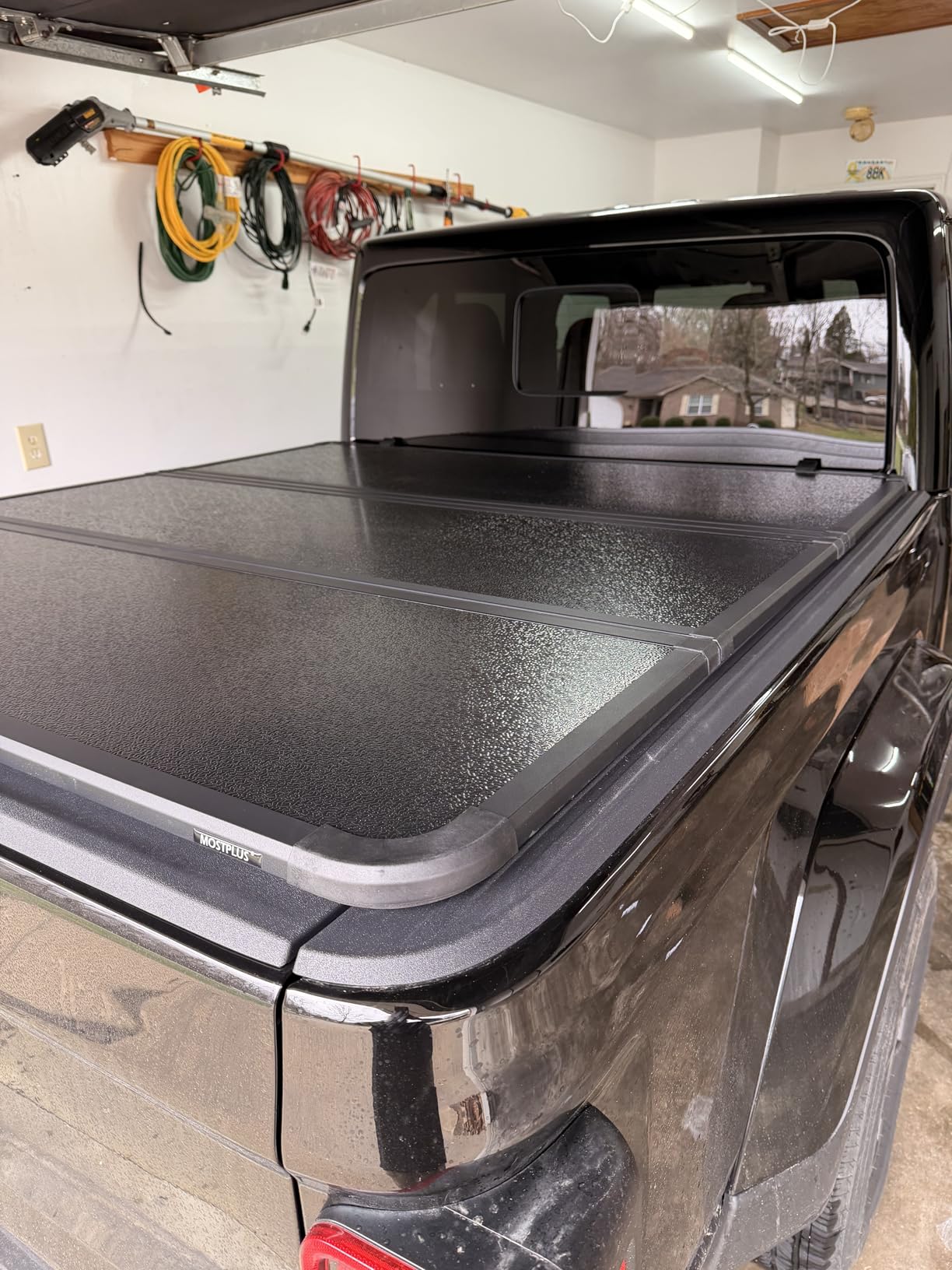 MOSTPLUS 5FT Tri-Fold Hard Aluminum Truck Bed Tonneau Cover Compatible for Jeep Gladiator JT 2020 2021 2022 2023 2024 2025 2026 with or Without Utility Track System On Top 60.3' customer photo 2