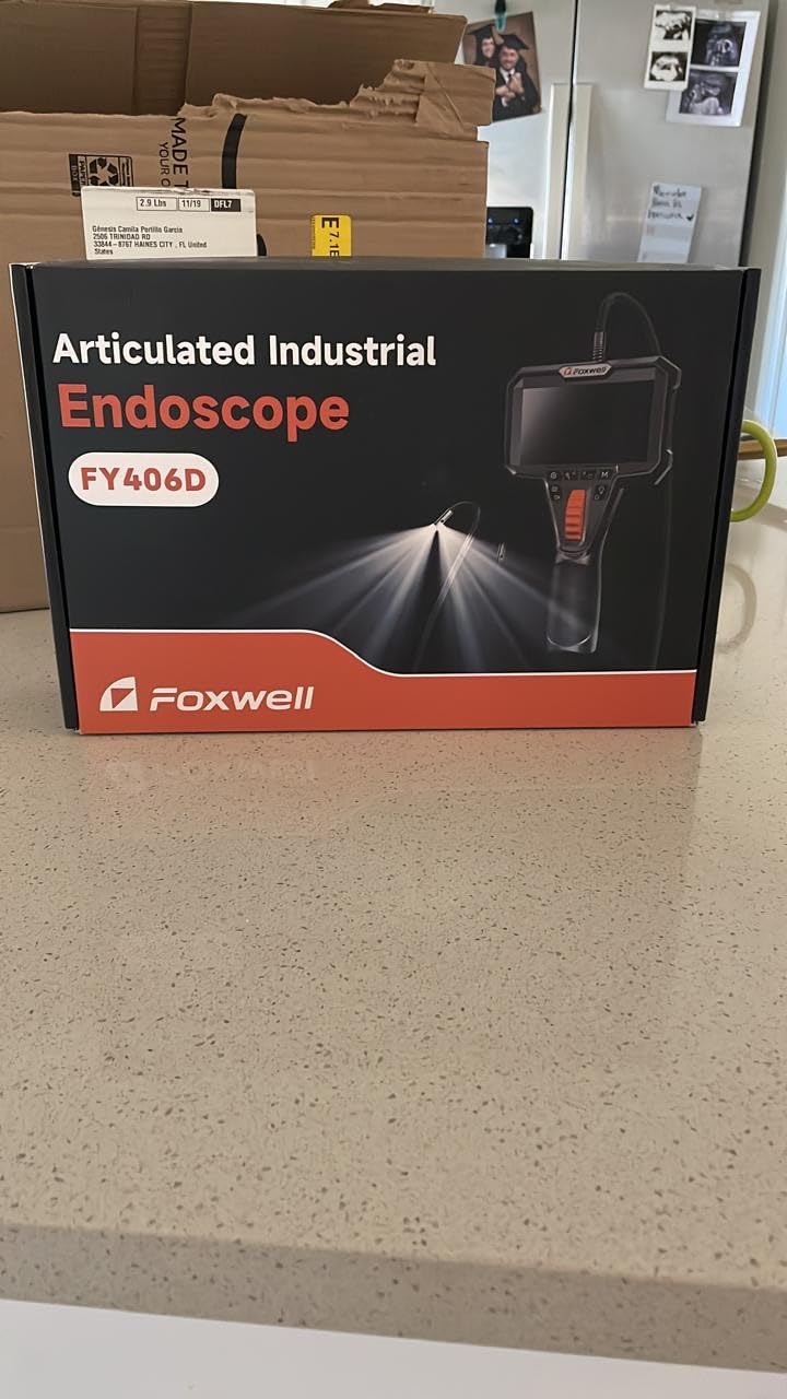 FOXWELL Y400 220° 2-Way Articulating Borescope, 0.24in Ultra-Slim Endoscope | with Light, 1080P IPS HD Screen, IP67, 5.3FT Flexible Scope Camera for Automotive, Engine, HVAC, Industrial Inspection customer photo 2